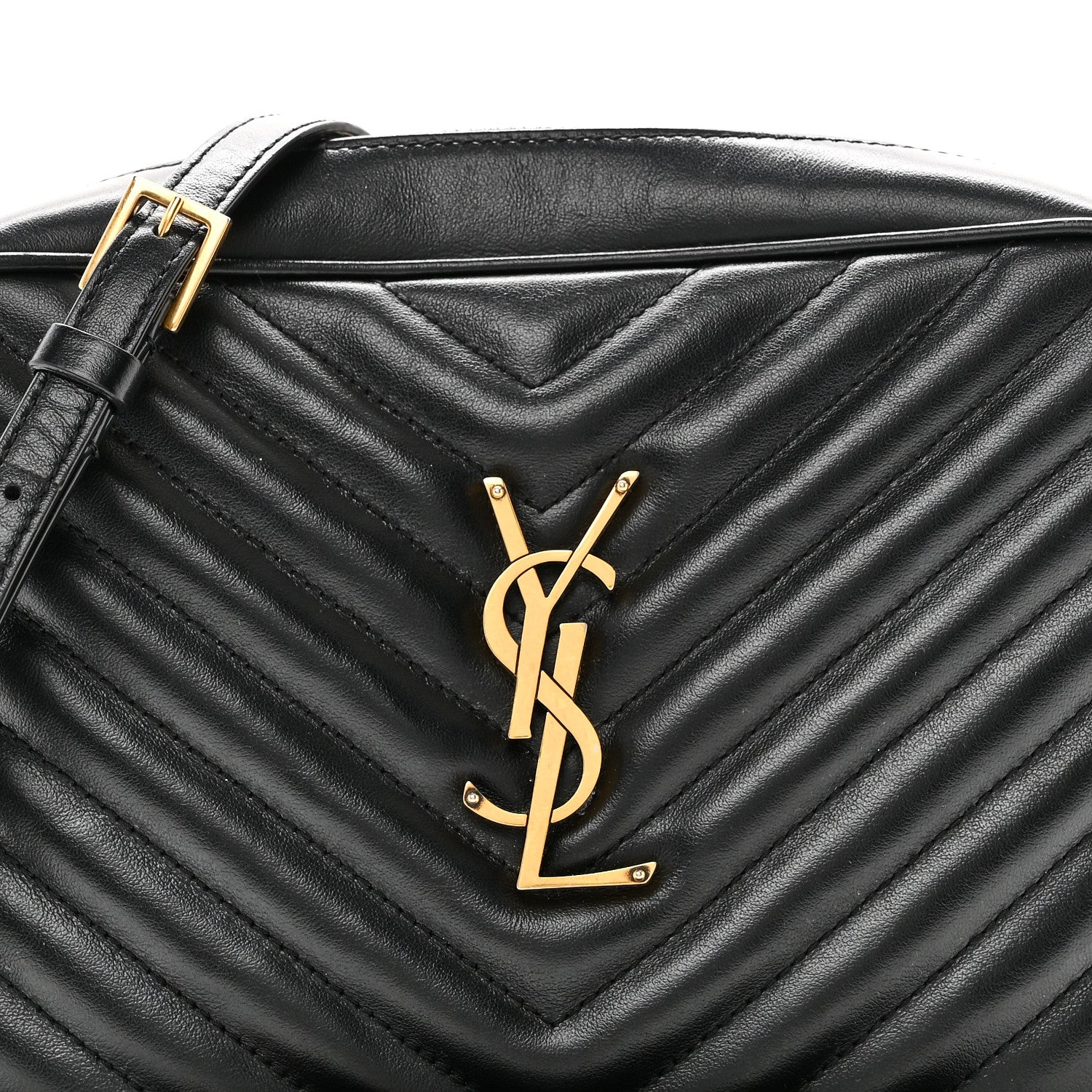 Calfskin Matelasse Monogram Lou Camera Bag Black - Image 9