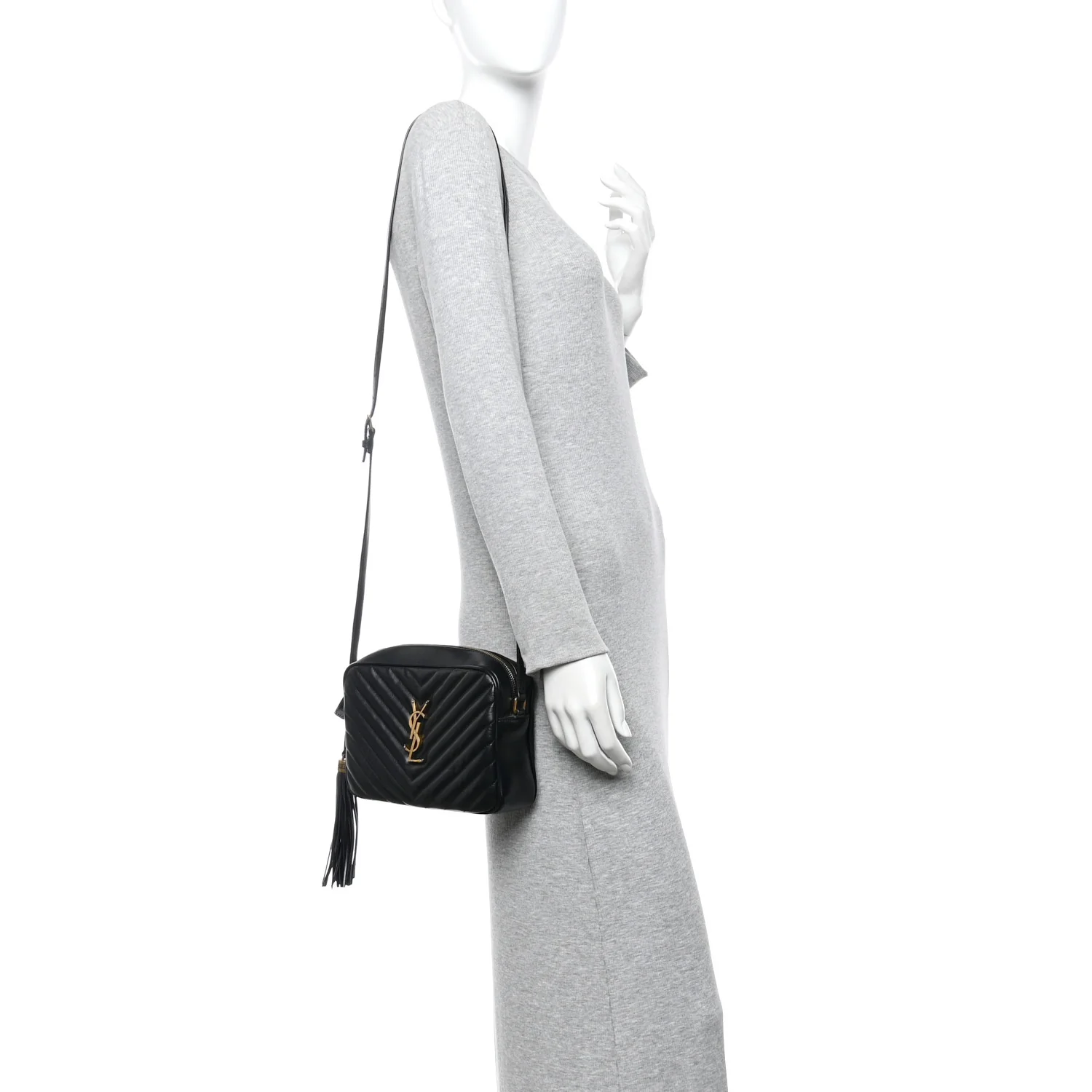 Calfskin Matelasse Monogram Lou Camera Bag Black - Image 2