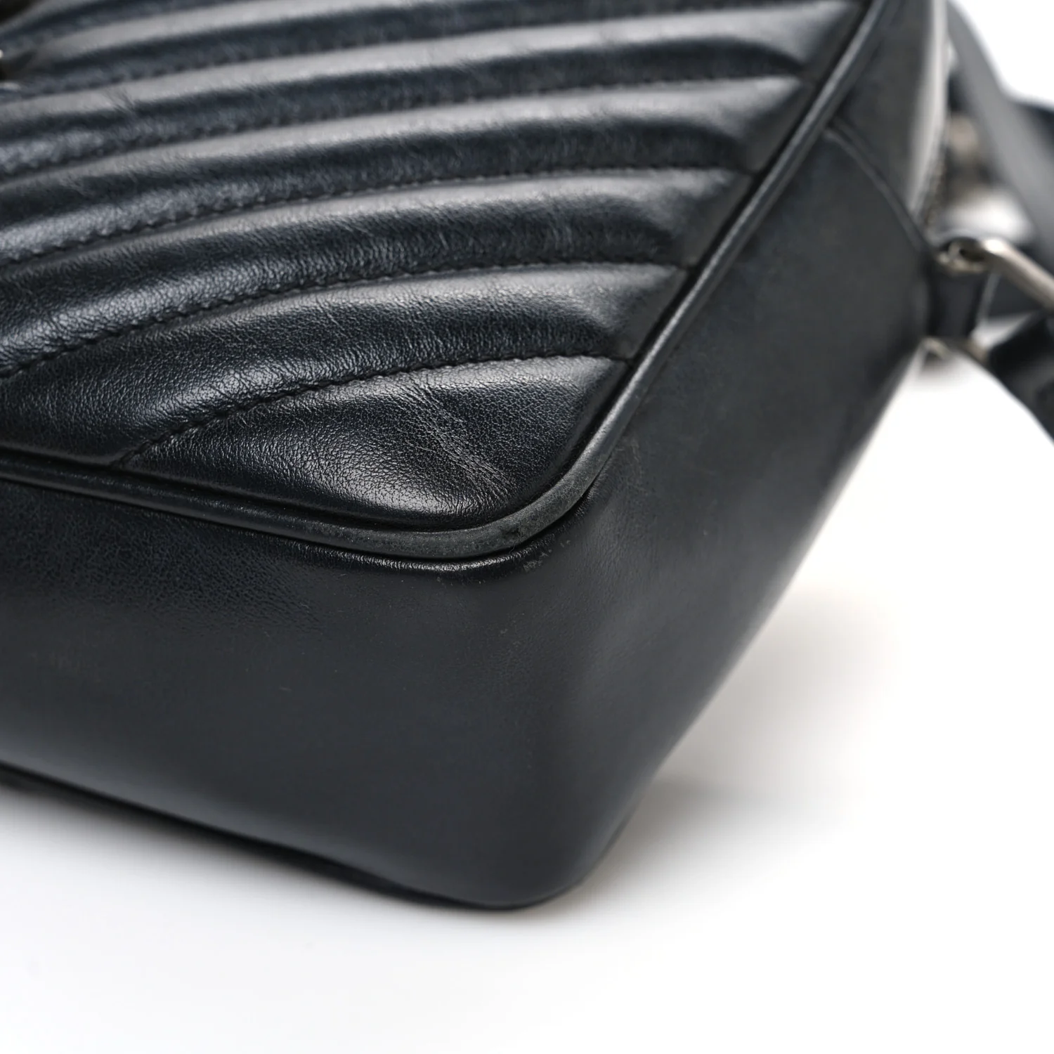 Calfskin Matelasse Monogram Lou Camera Bag Black - Image 13
