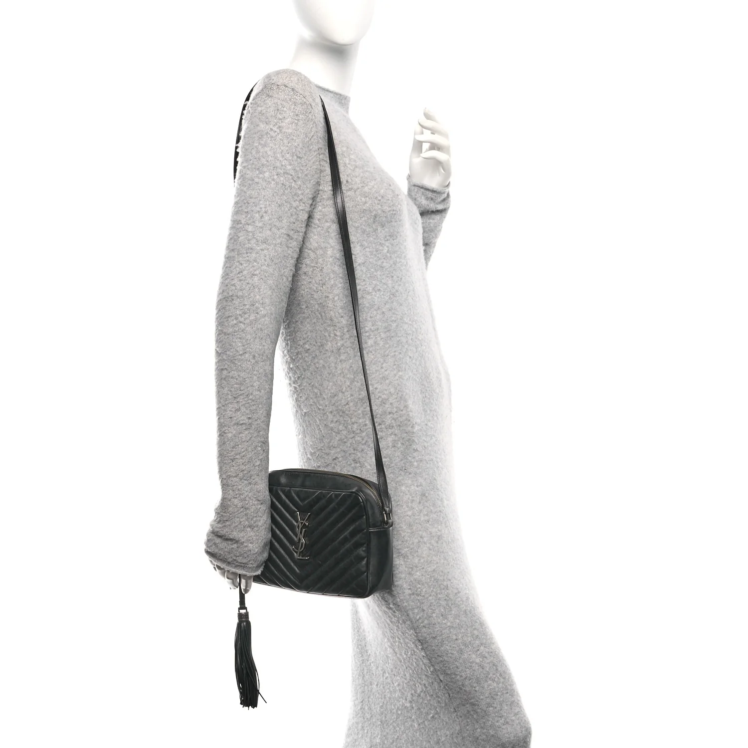 Calfskin Matelasse Monogram Lou Camera Bag Black - Image 2