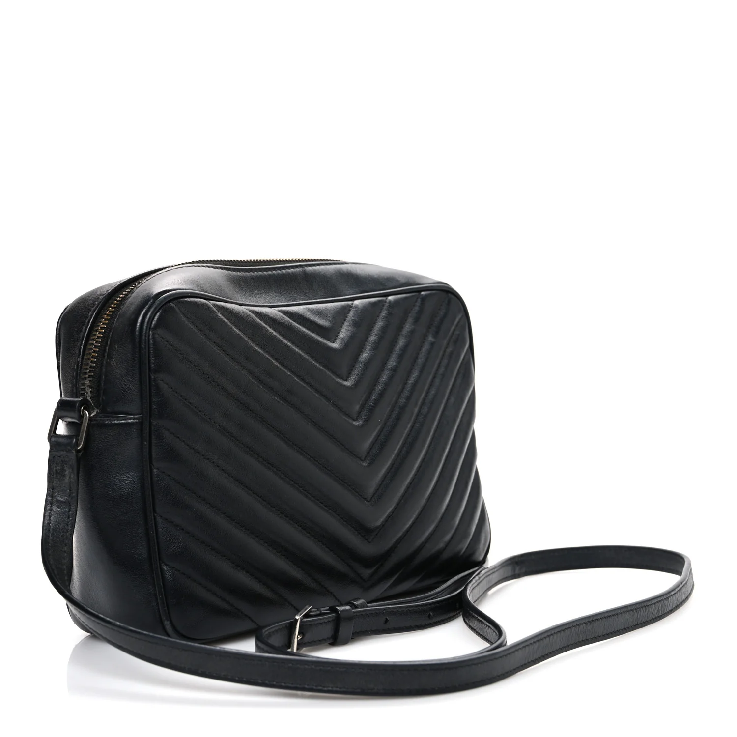 Calfskin Matelasse Monogram Lou Camera Bag Black - Image 3