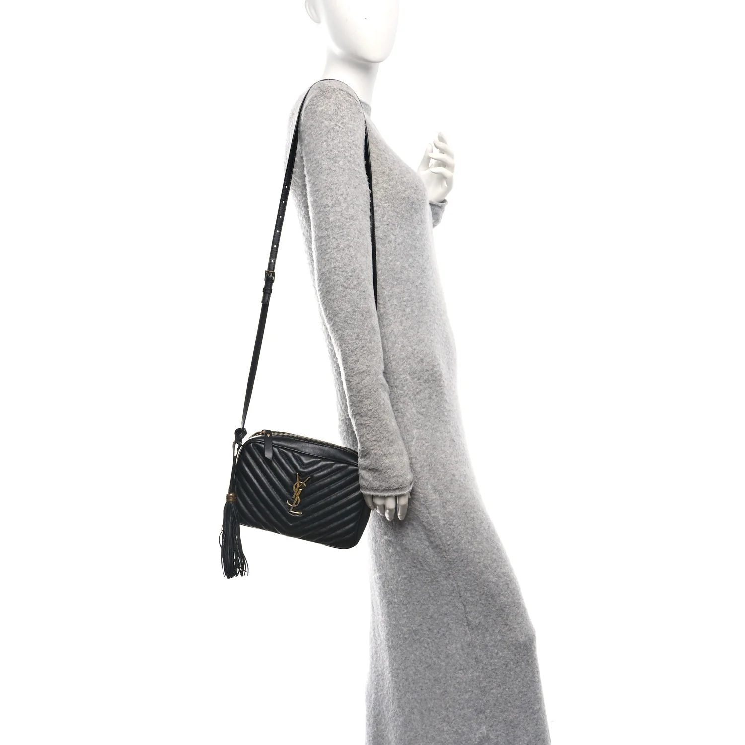 Calfskin Matelasse Monogram Lou Camera Bag Black - Image 2