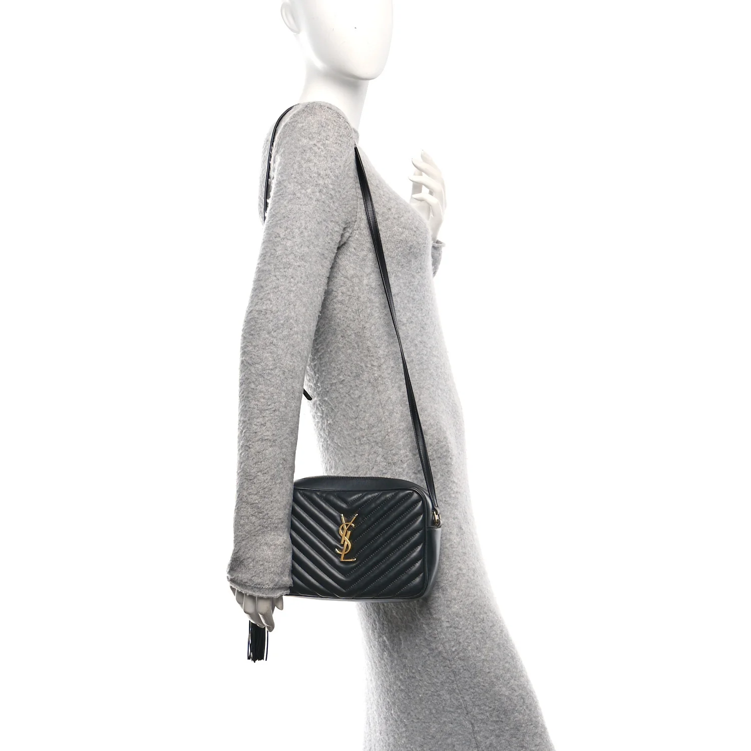 Calfskin Matelasse Monogram Lou Camera Bag Black - Image 2