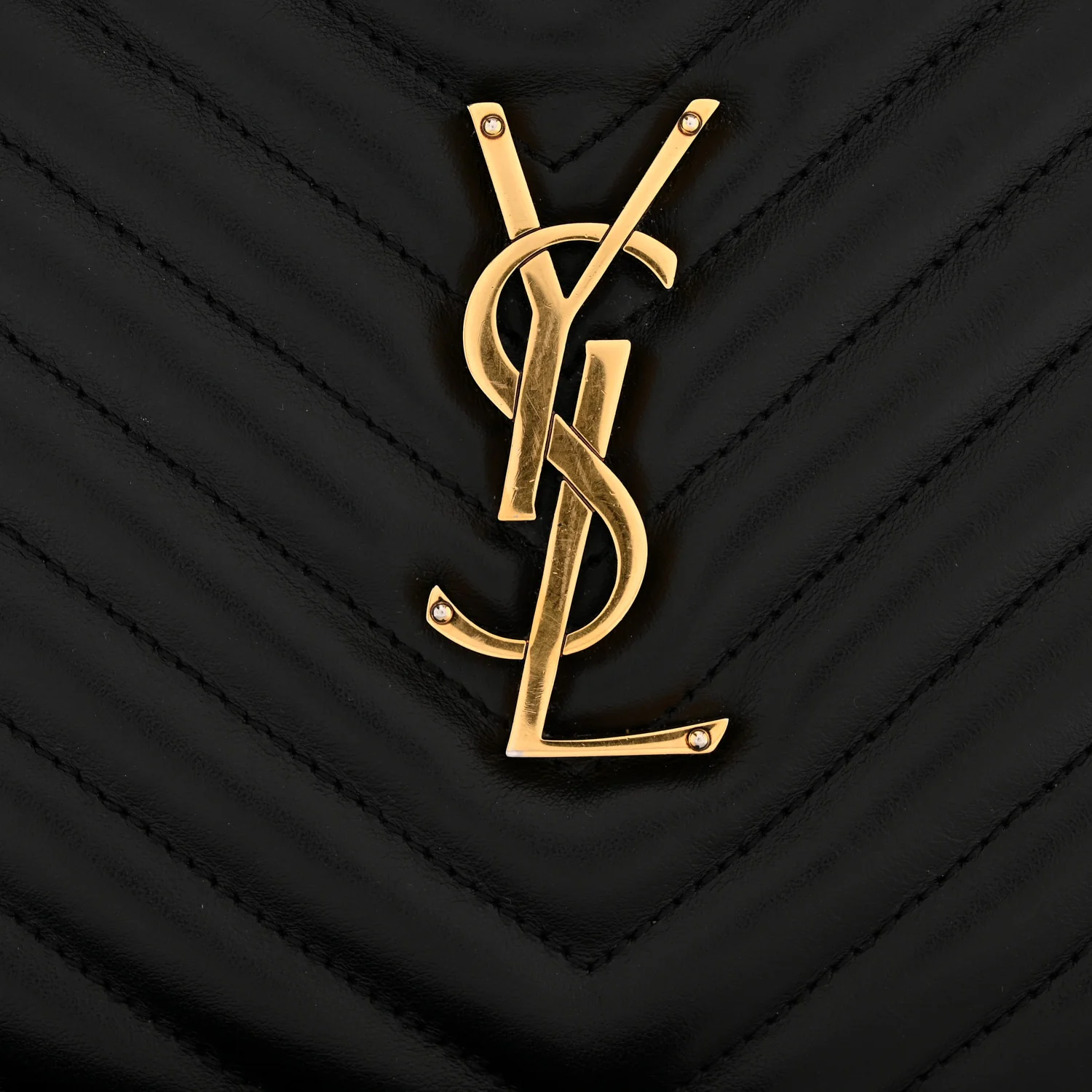 Calfskin Matelasse Monogram Lou Camera Bag Black - Image 11