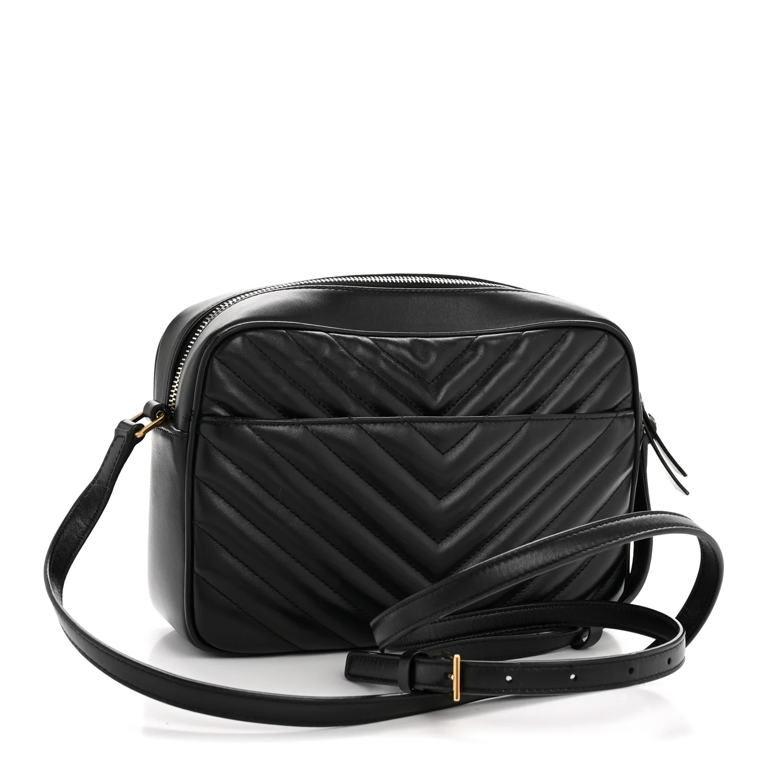 Calfskin Matelasse Monogram Lou Camera Bag Black - Image 3