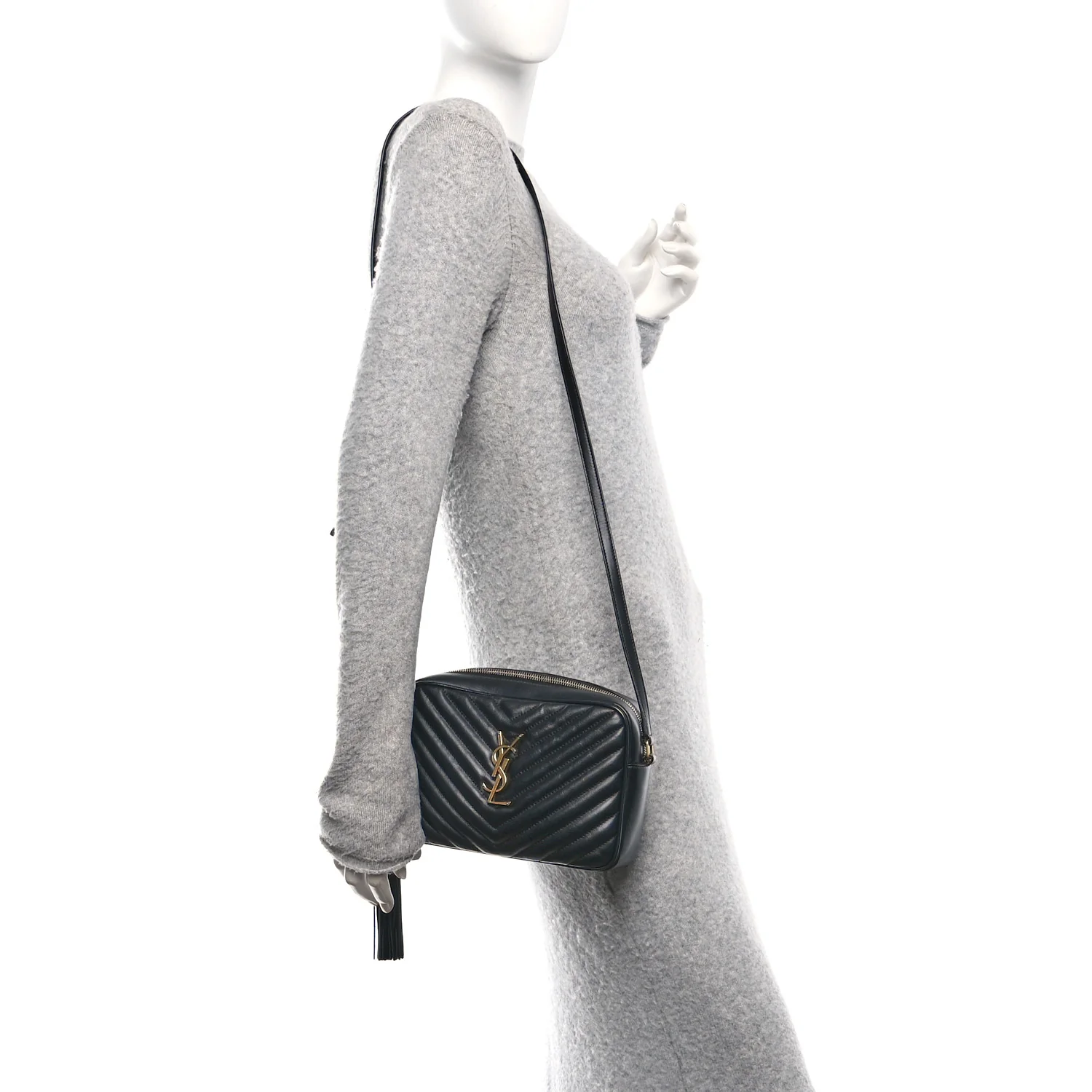 Calfskin Matelasse Monogram Lou Camera Bag Black - Image 2
