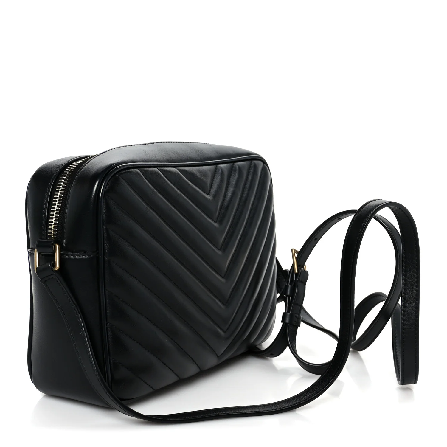 Calfskin Matelasse Monogram Lou Camera Bag Black - Image 3