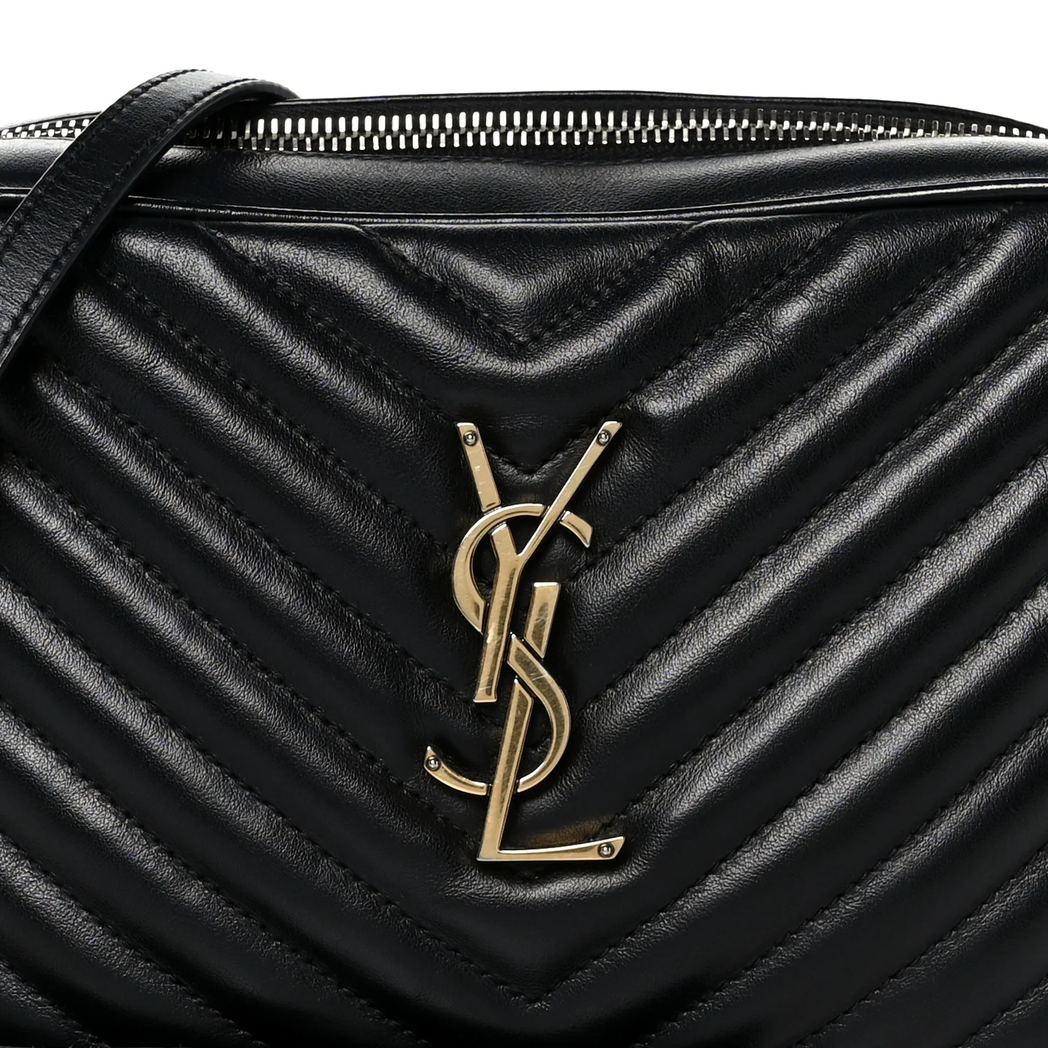 Calfskin Matelasse Monogram Lou Camera Bag Black - Image 8