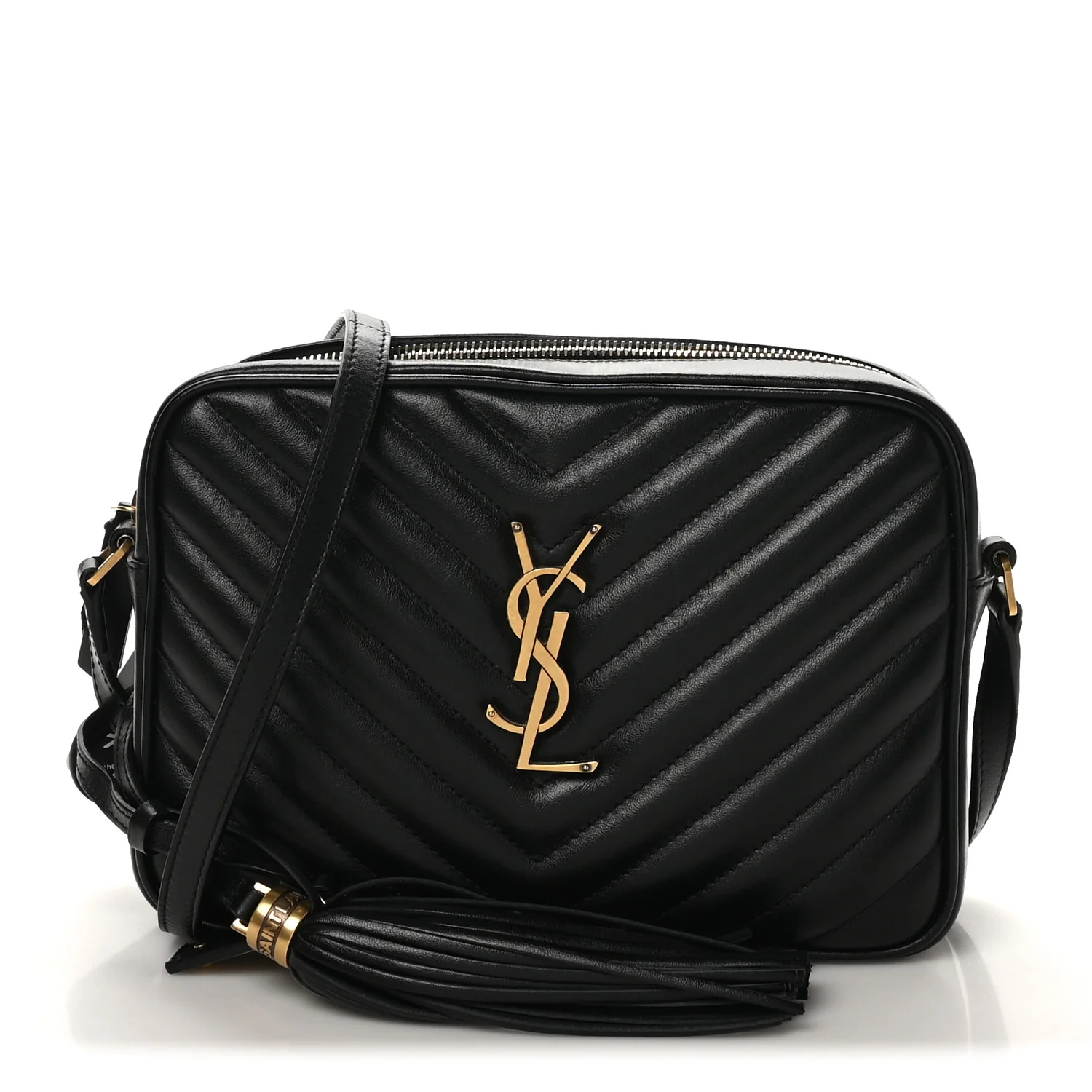 Calfskin Matelasse Monogram Lou Camera Bag Black