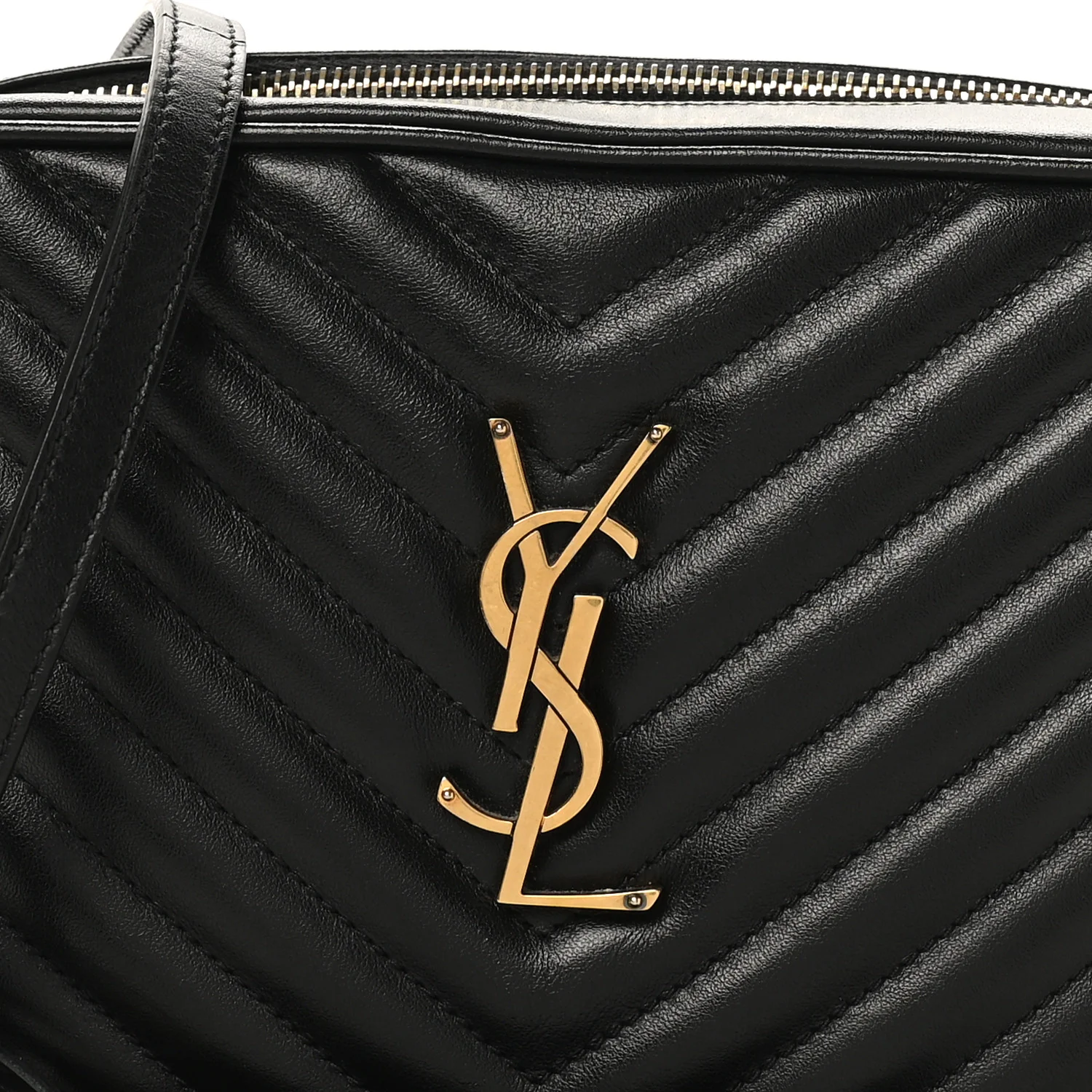 Calfskin Matelasse Monogram Lou Camera Bag Black - Image 8