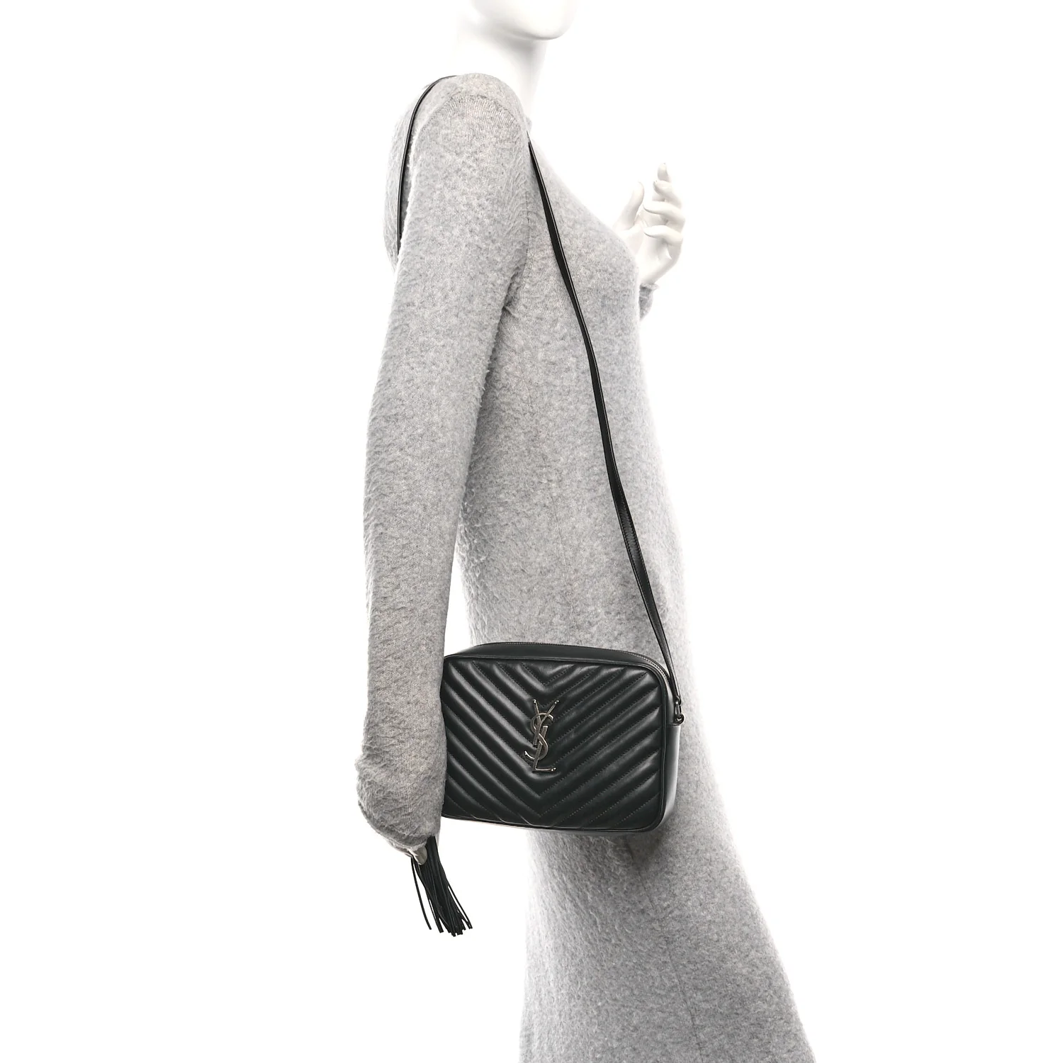 Calfskin Matelasse Monogram Lou Camera Bag Black - Image 2
