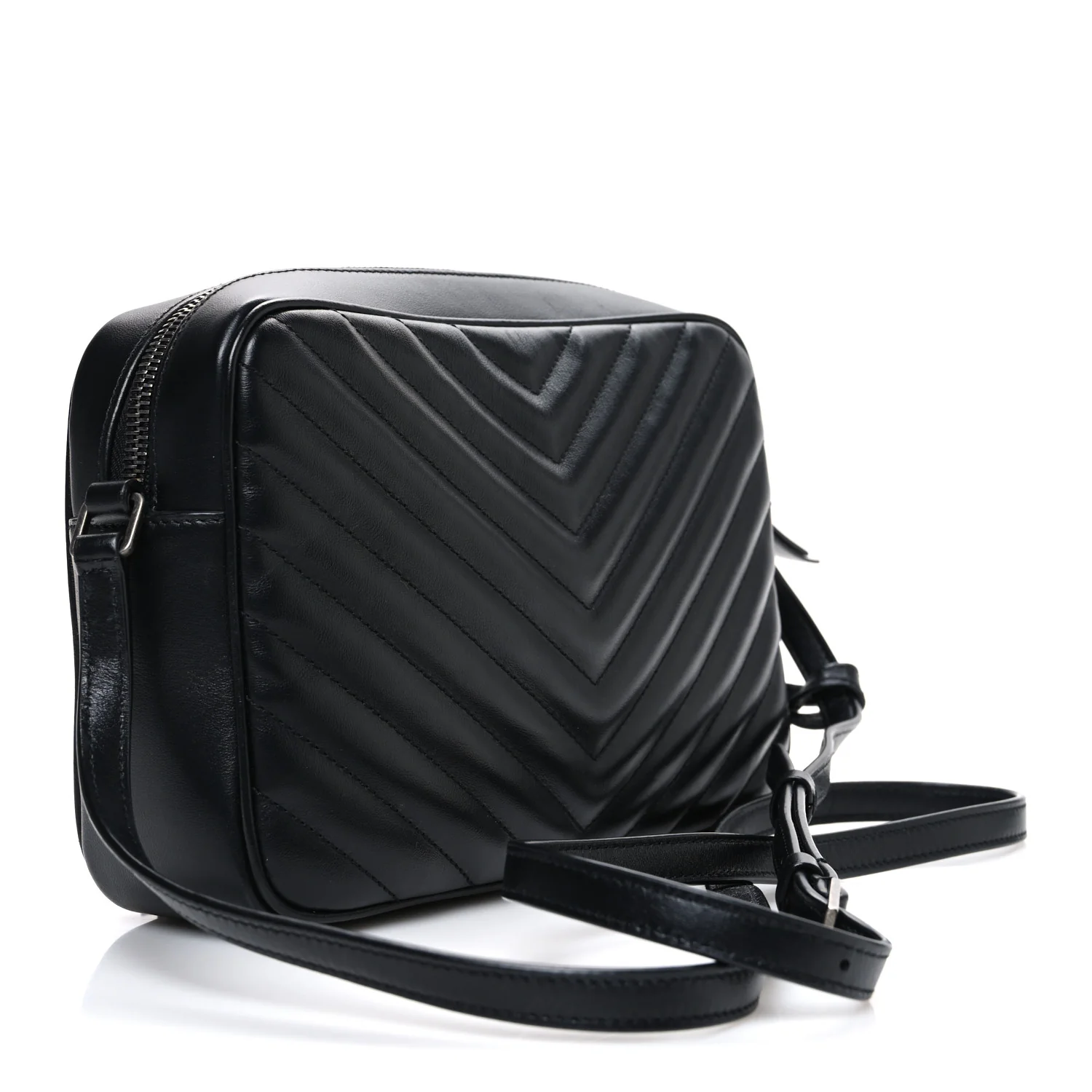 Calfskin Matelasse Monogram Lou Camera Bag Black - Image 3