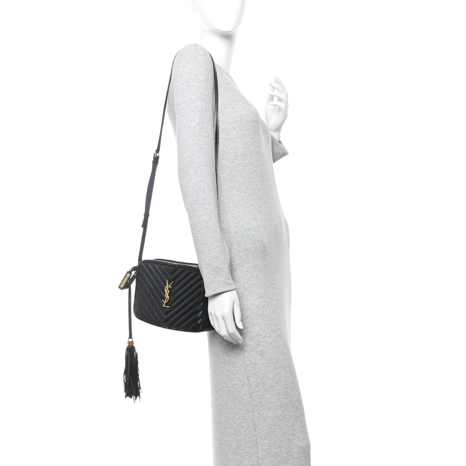 Calfskin Matelasse Monogram Lou Camera Bag Black - Image 2