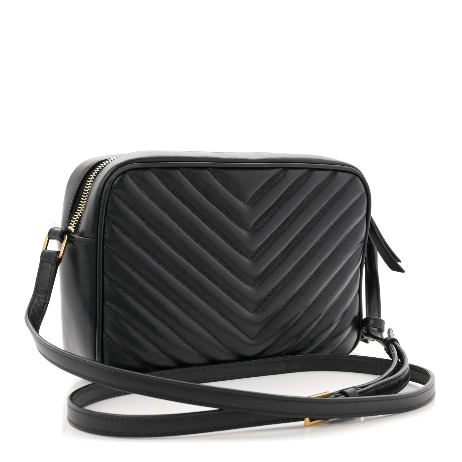 Calfskin Matelasse Monogram Lou Camera Bag Black - Image 3