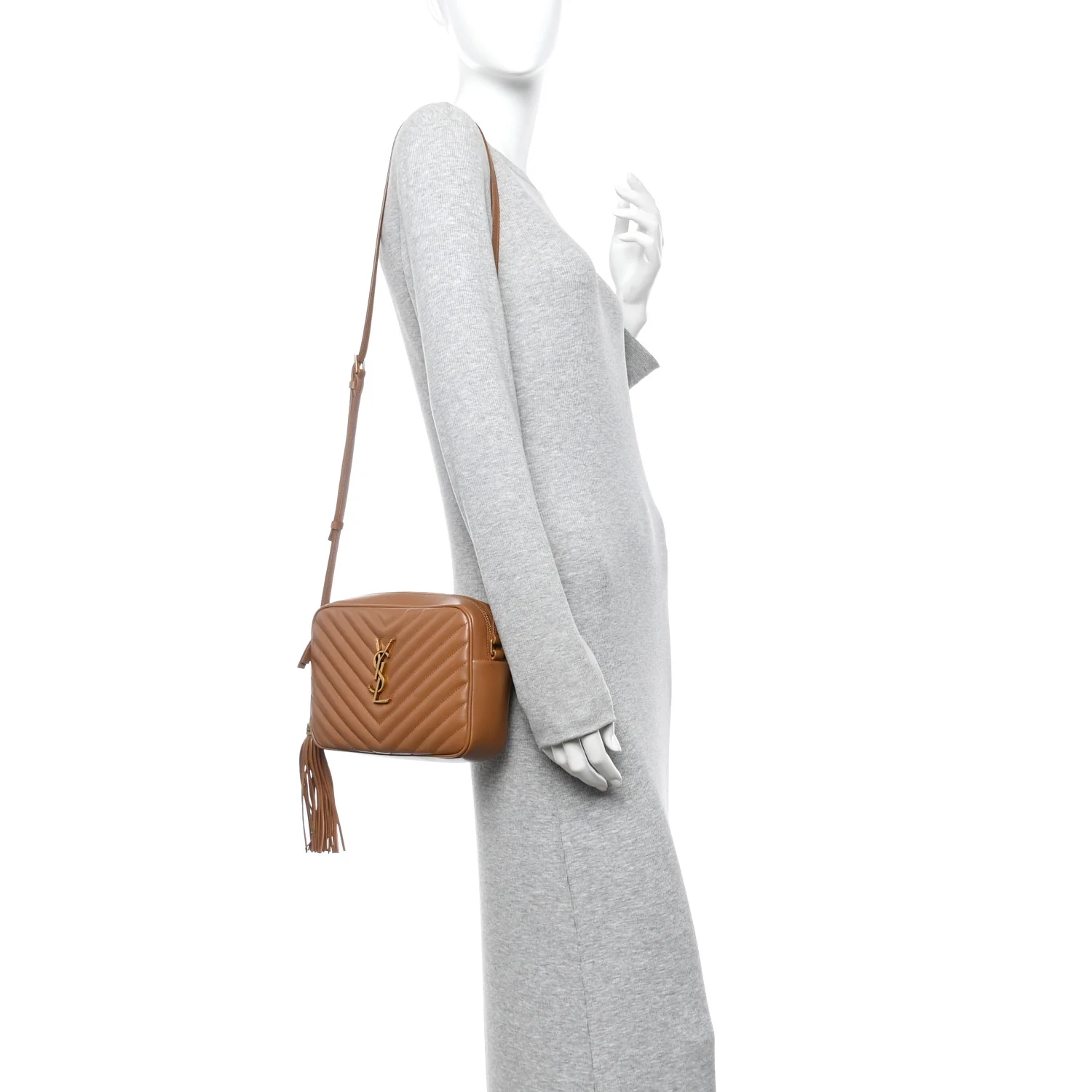 Calfskin Matelasse Monogram Lou Camera Bag Cinnamon - Image 3