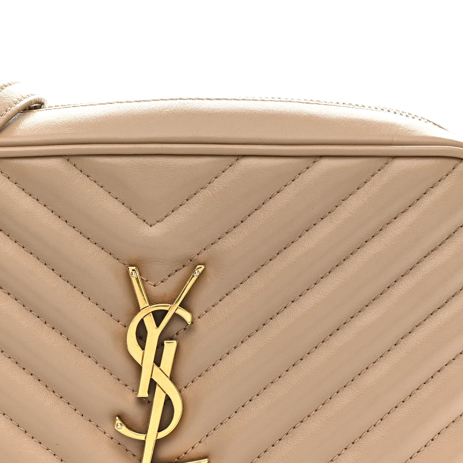 Calfskin Matelasse Monogram Lou Camera Bag Dark Beige - Image 8