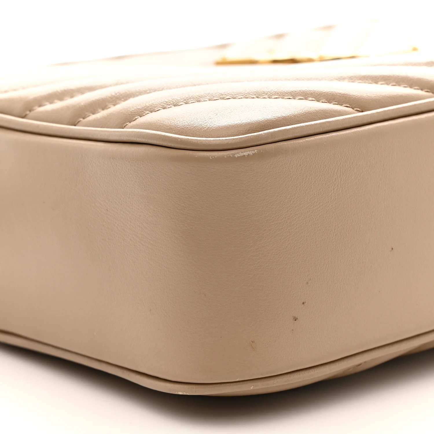 Calfskin Matelasse Monogram Lou Camera Bag Dark Beige - Image 9