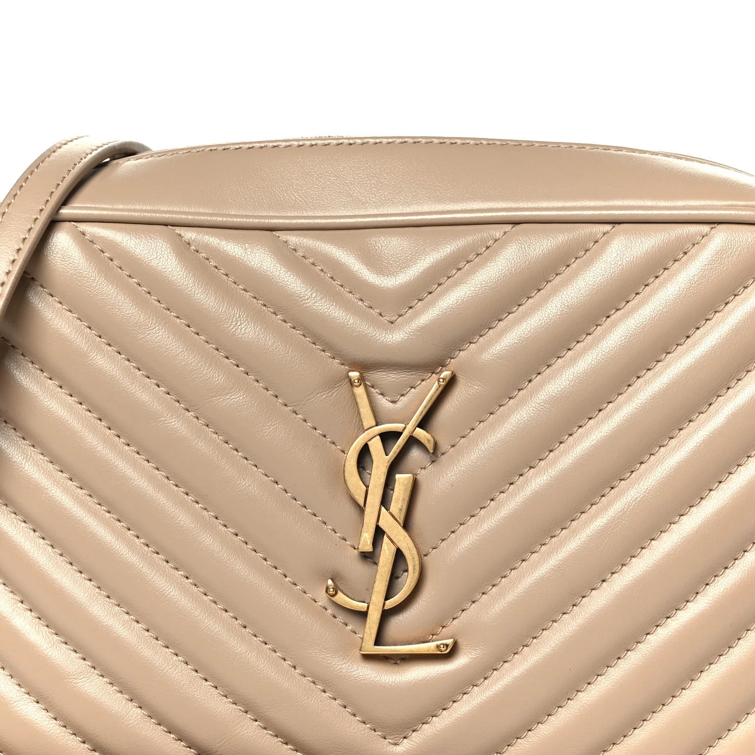 Calfskin Matelasse Monogram Lou Camera Bag Dark Beige - Image 8