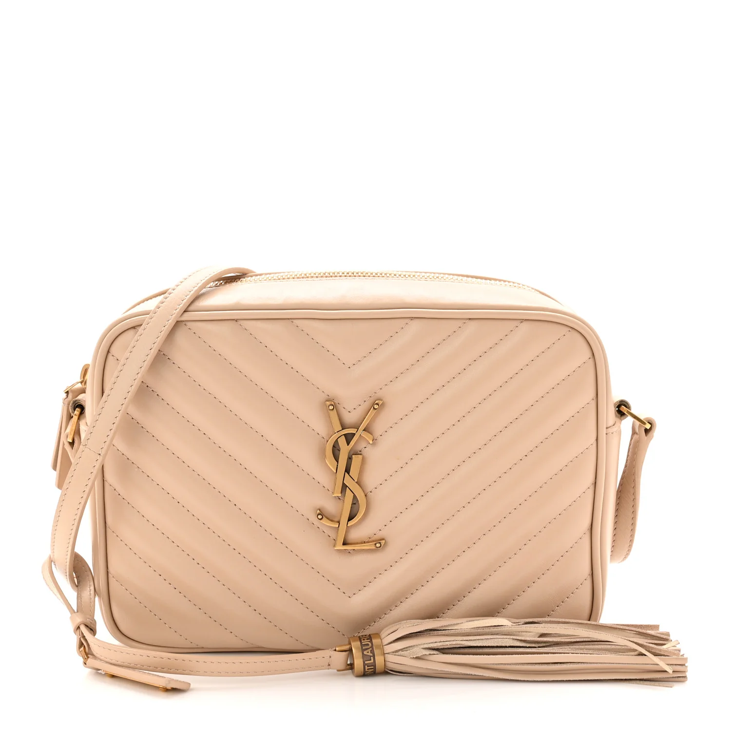 Calfskin Matelasse Monogram Lou Camera Bag Dark Beige