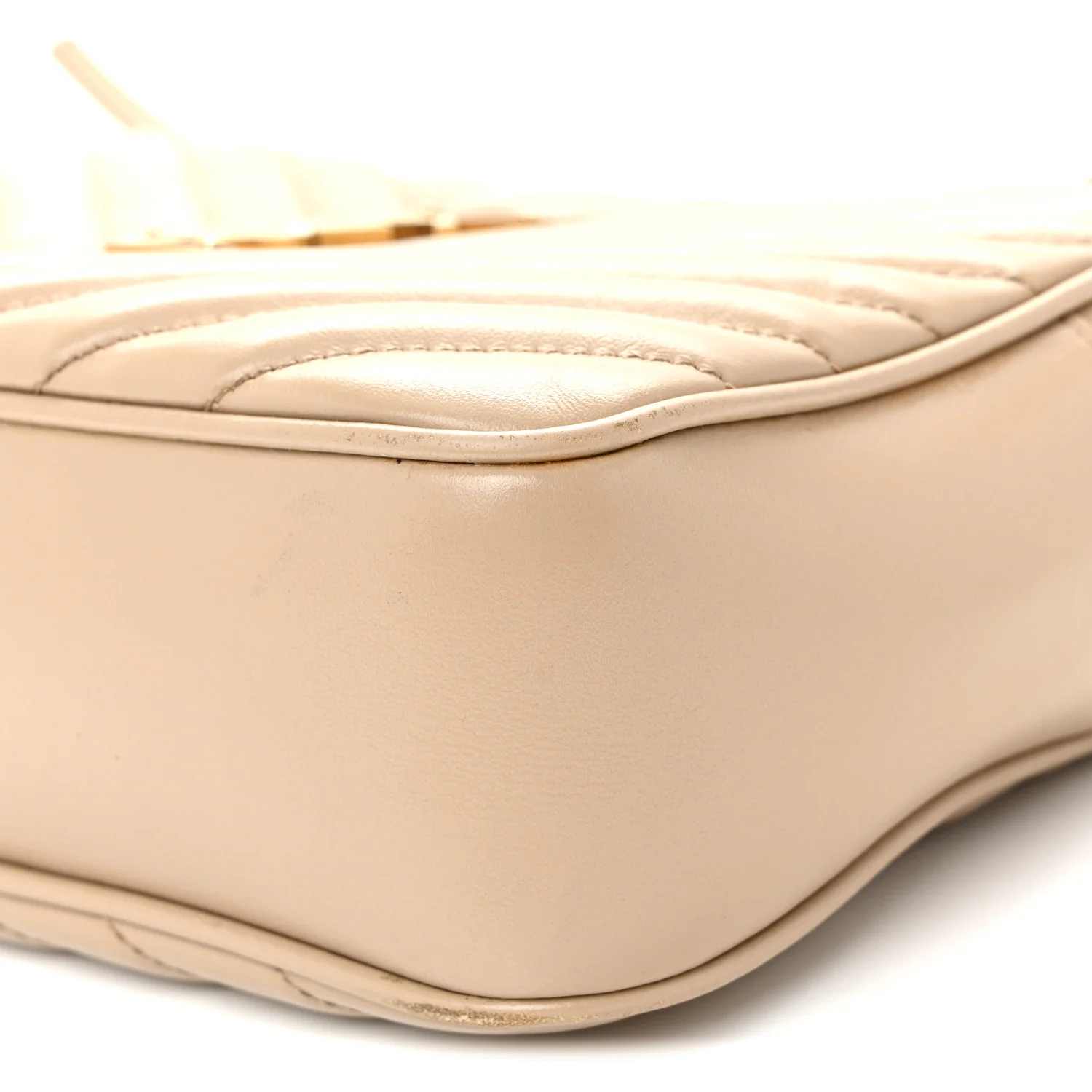 Calfskin Matelasse Monogram Lou Camera Bag Dark Beige - Image 9