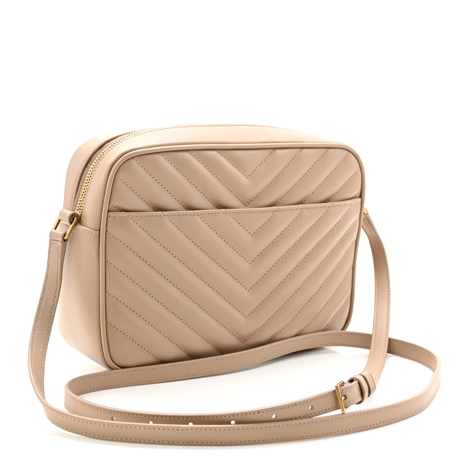 Calfskin Matelasse Monogram Lou Camera Bag Dark Beige - Image 3