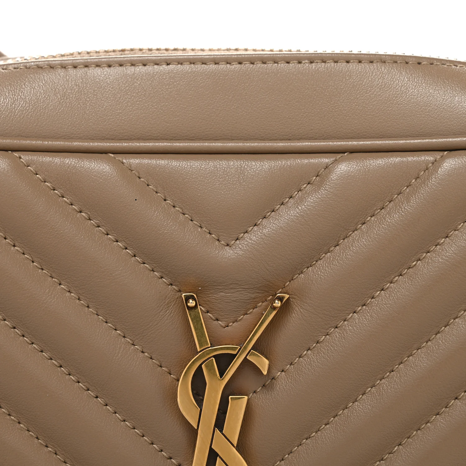 Calfskin Matelasse Monogram Lou Camera Bag Dark Latte - Image 8