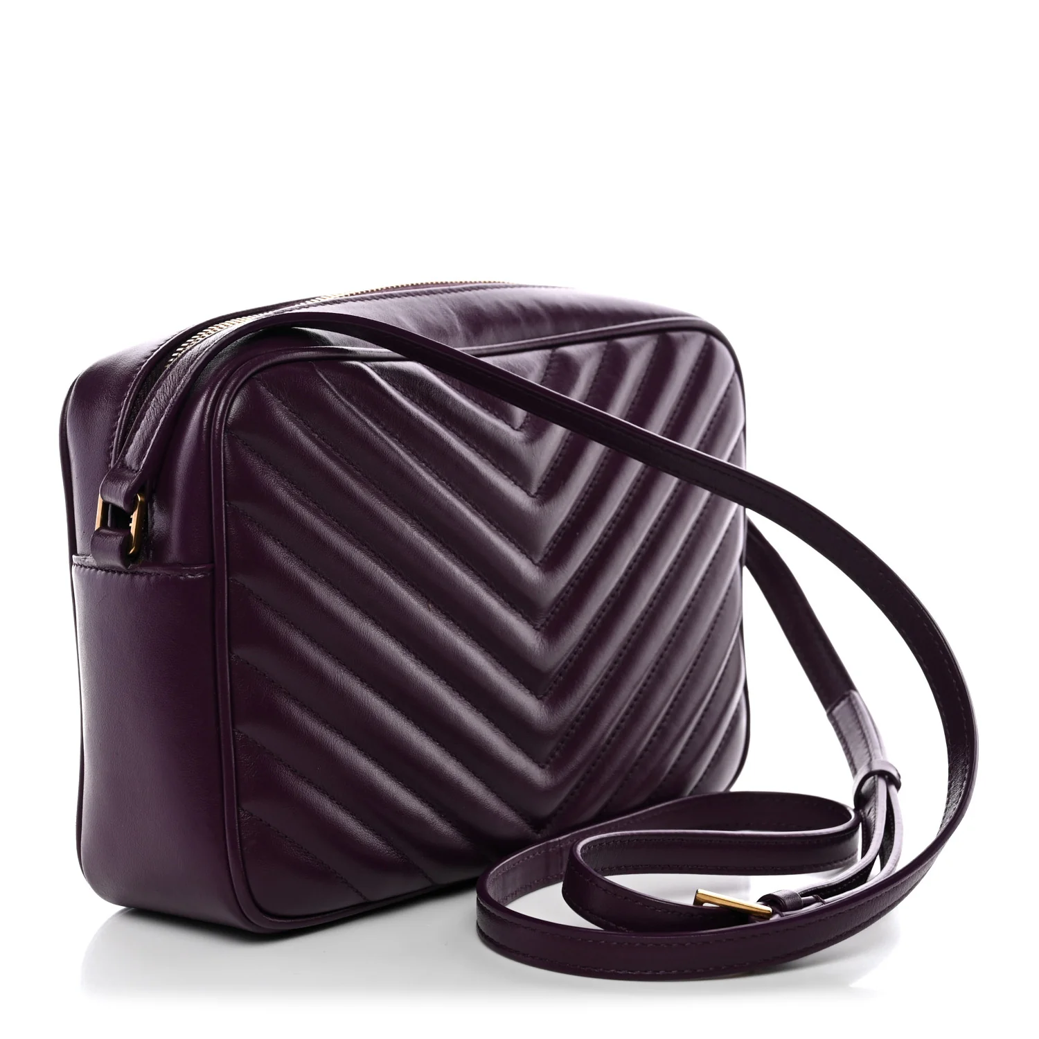 Calfskin Matelasse Monogram Lou Camera Bag Purple - Image 3