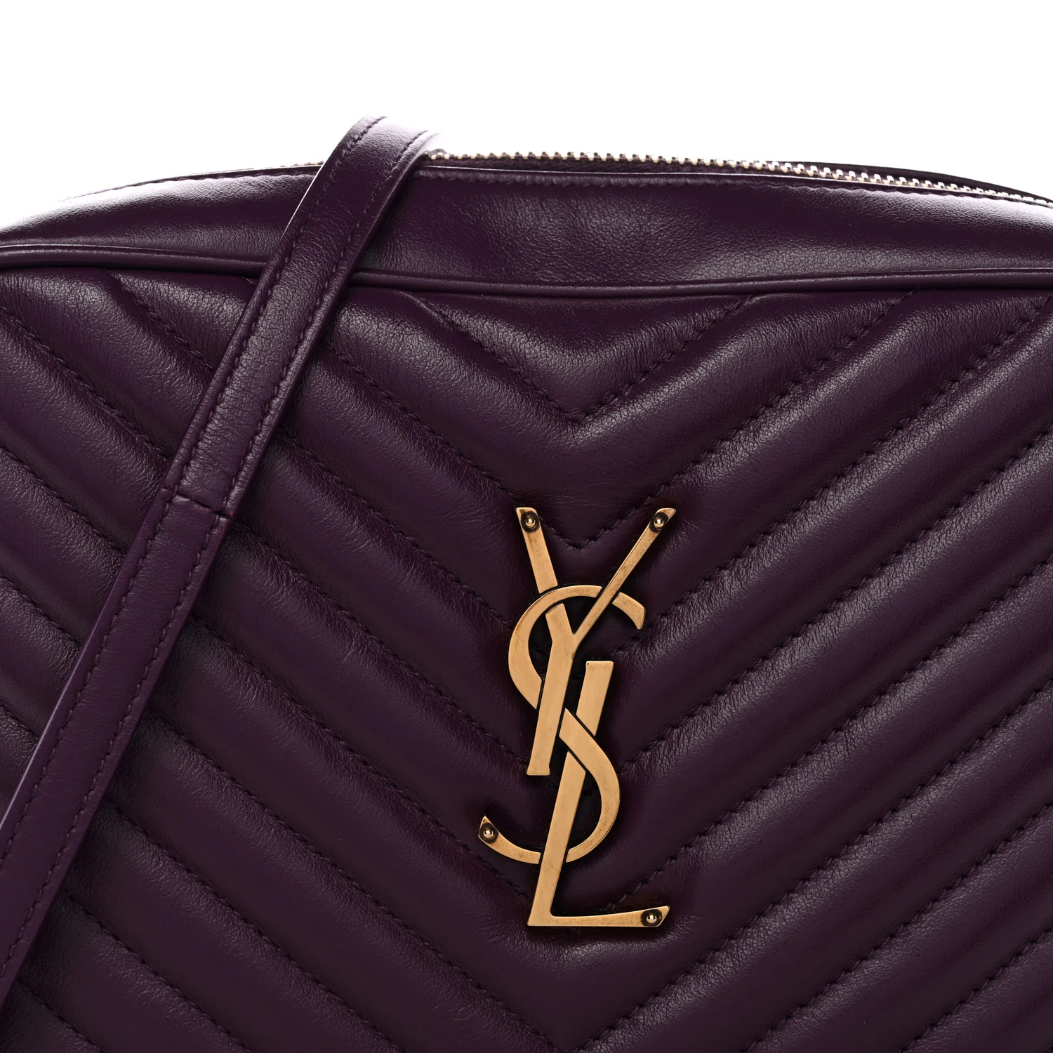Calfskin Matelasse Monogram Lou Camera Bag Purple - Image 8