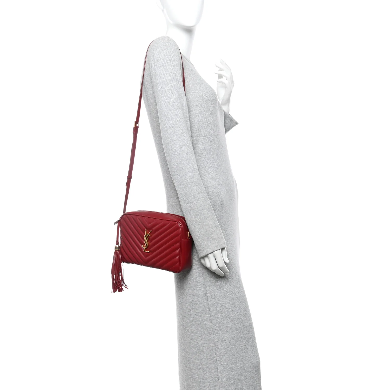 Calfskin Matelasse Monogram Lou Camera Bag Rouge Eros - Image 2