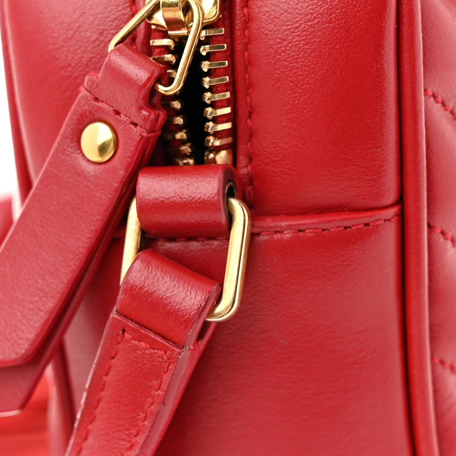 Calfskin Matelasse Monogram Lou Camera Bag Rouge Eros - Image 11