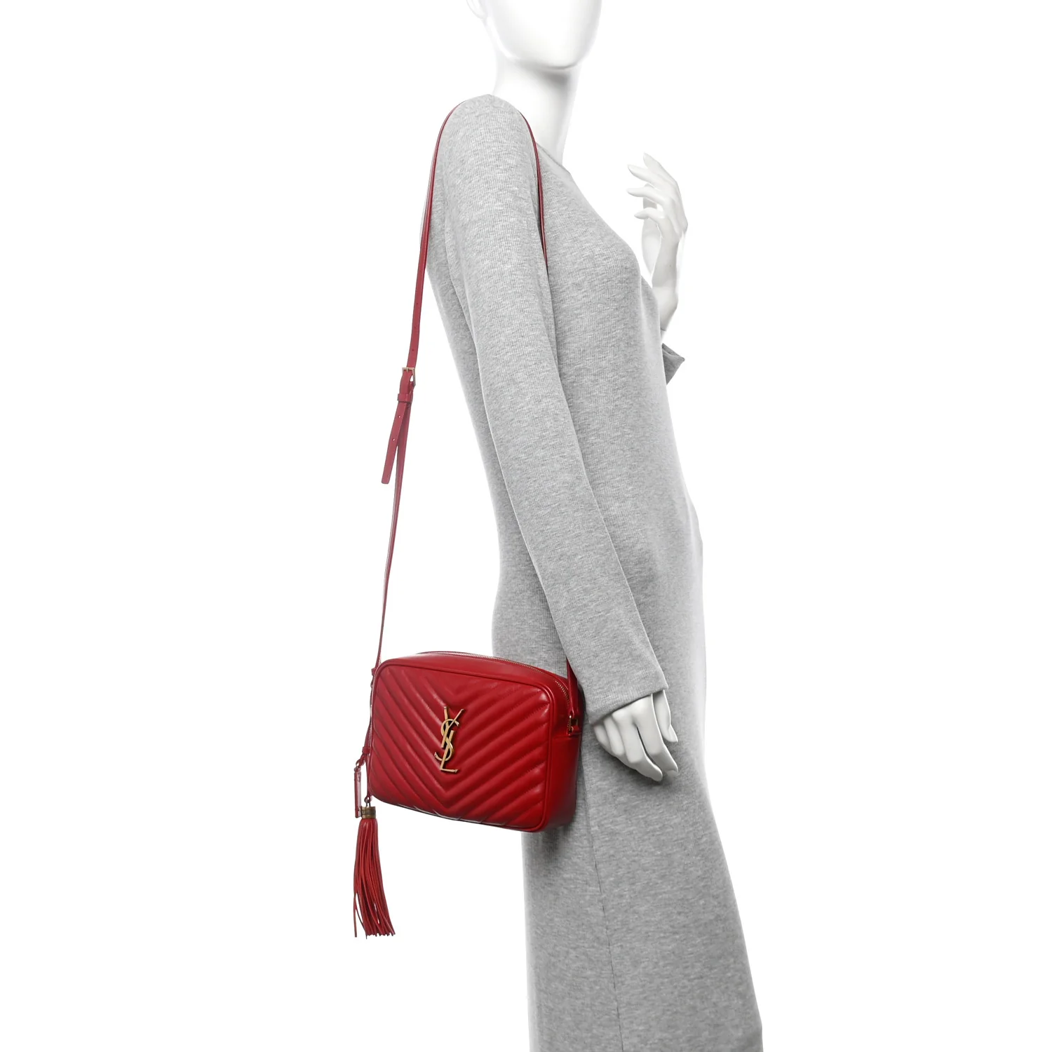 Calfskin Matelasse Monogram Lou Camera Bag Rouge Eros - Image 2