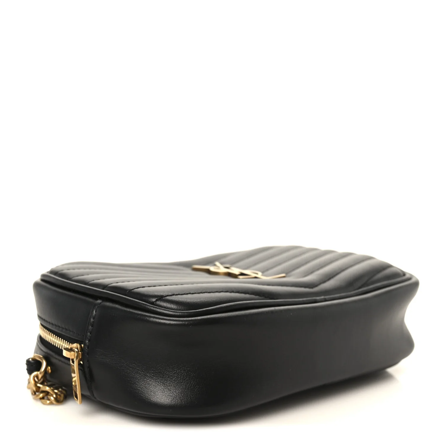 Calfskin Matelasse Monogram Mini Lou Camera Bag Black - Image 4
