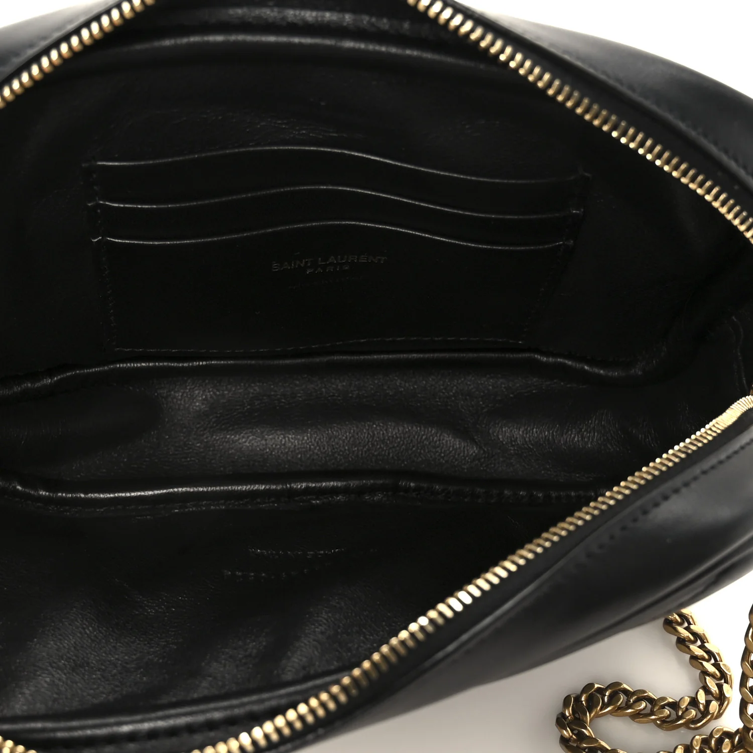 Calfskin Matelasse Monogram Mini Lou Camera Bag Black - Image 5