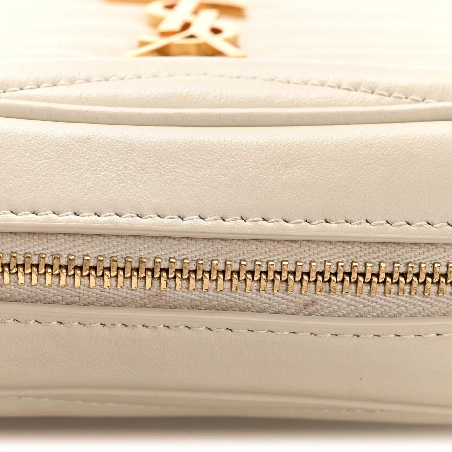 Calfskin Matelasse Monogram Mini Lou Camera Bag Crema Soft - Image 14