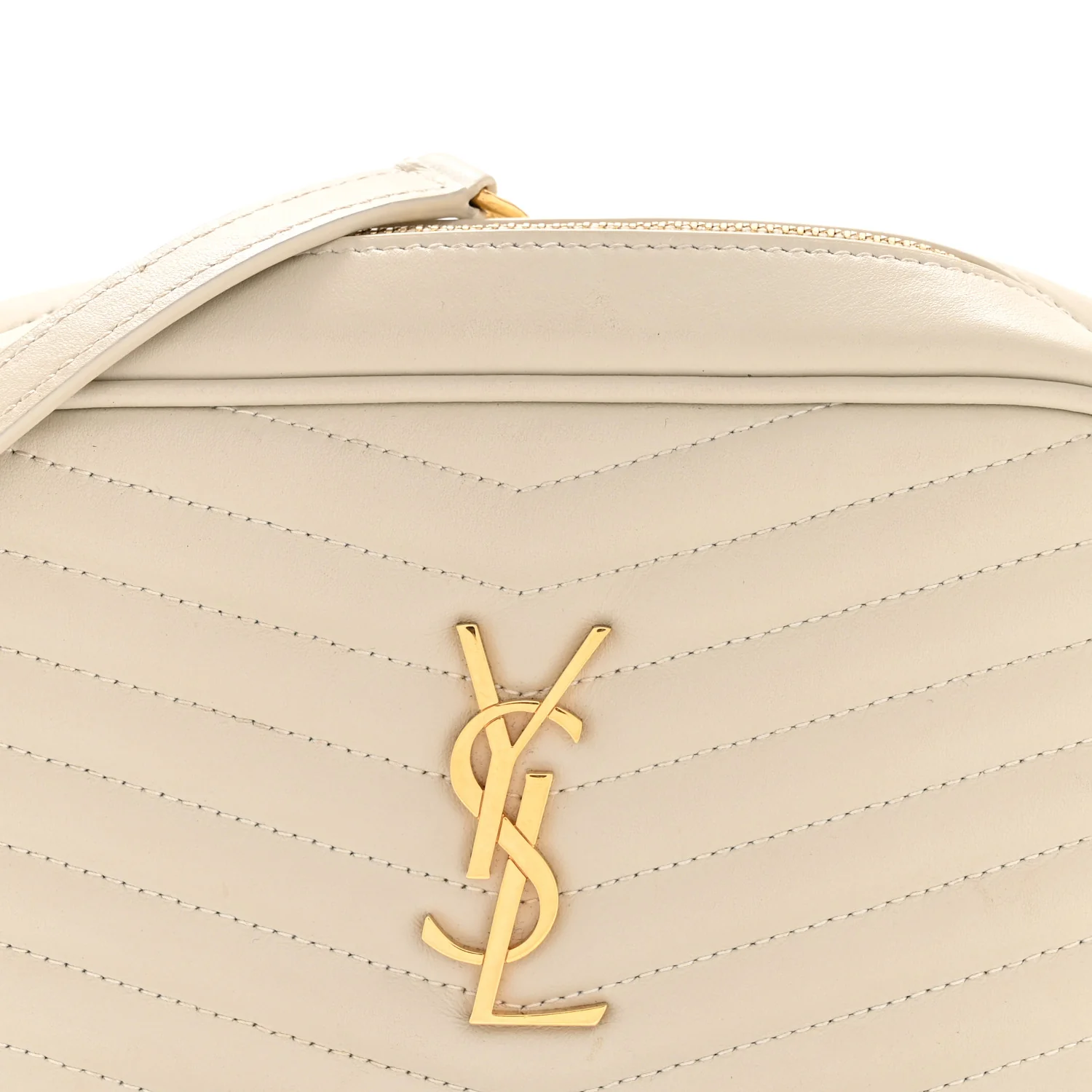 Calfskin Matelasse Monogram Mini Lou Camera Bag Crema Soft - Image 8
