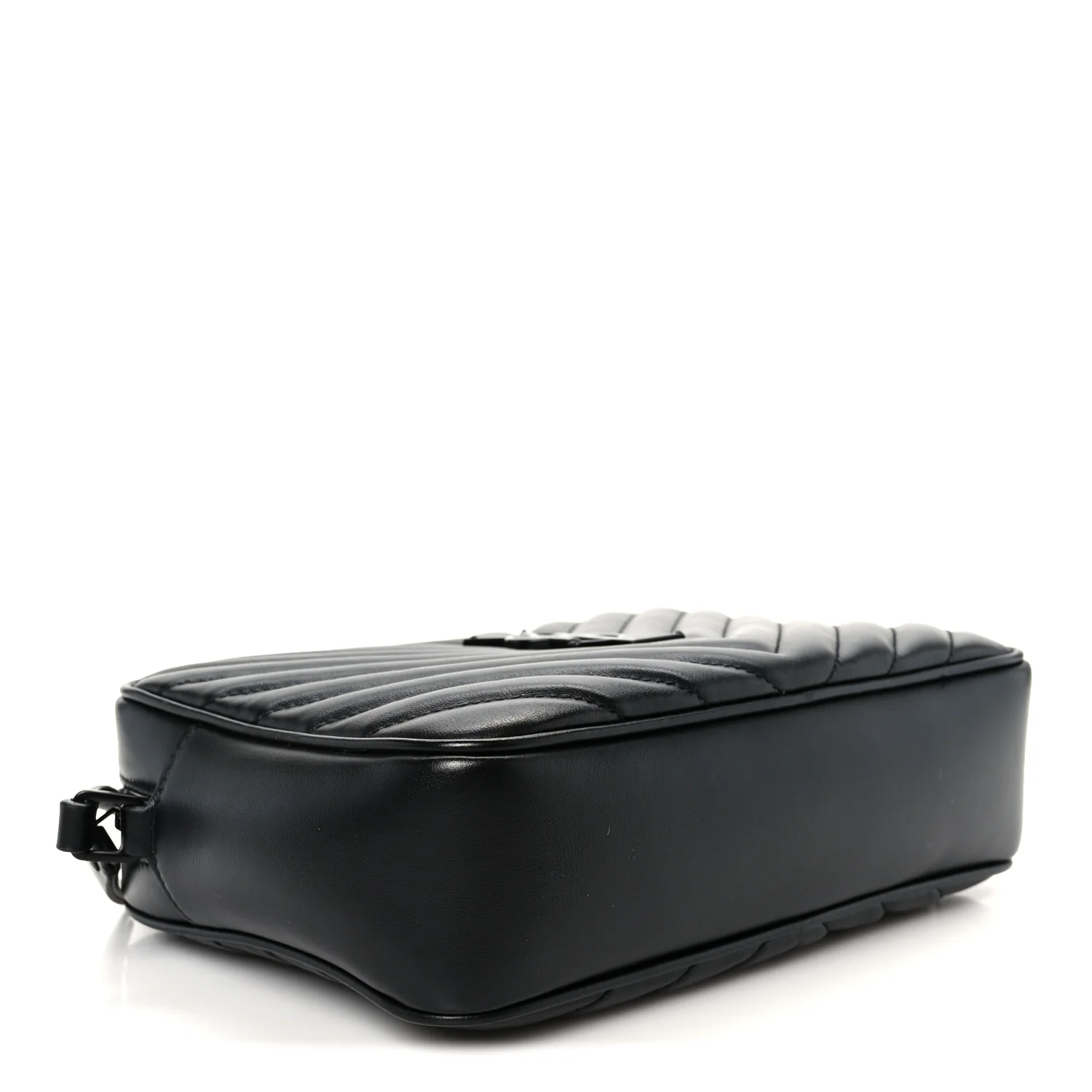 Calfskin Matelasse Monogram Monochrome Lou Camera Bag Black - Image 4