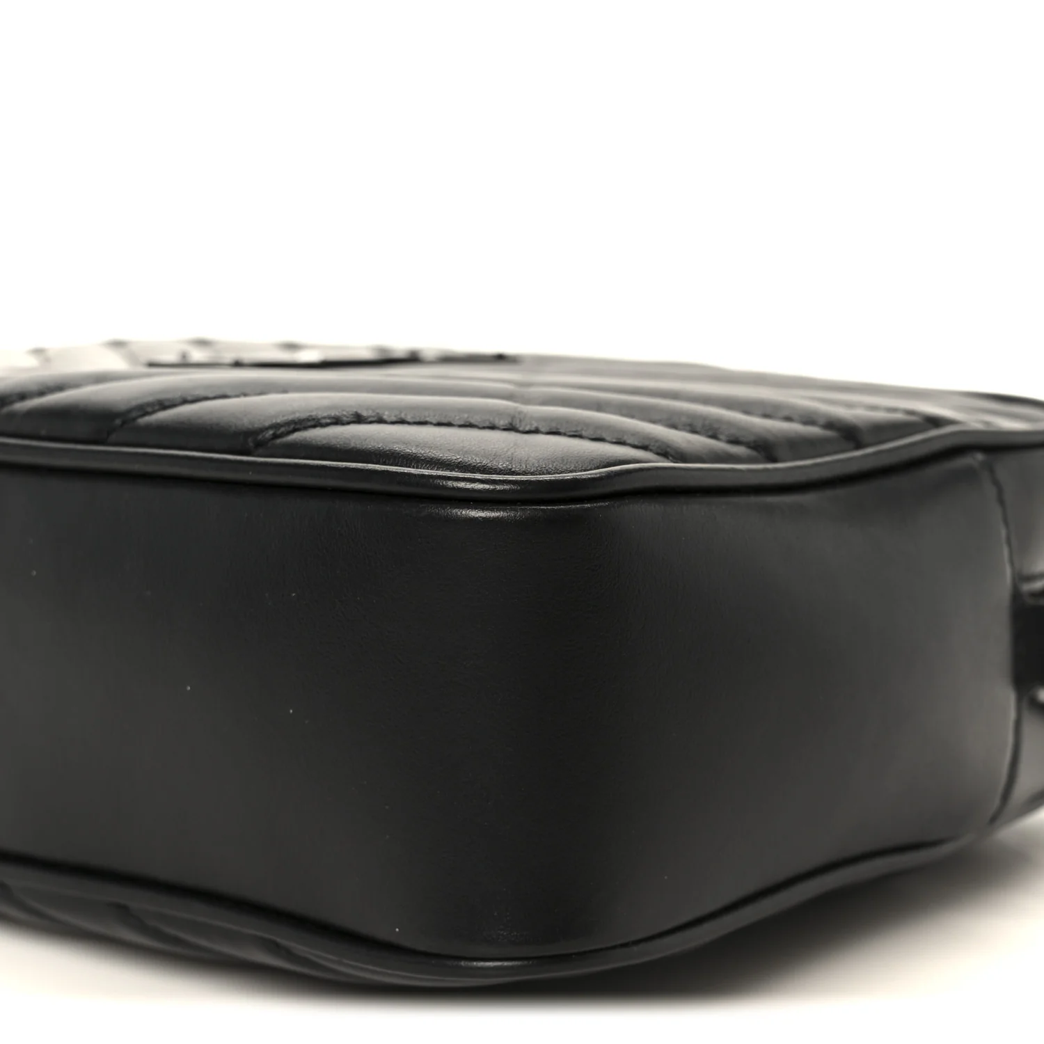 Calfskin Matelasse Monogram Monochrome Lou Camera Bag Black - Image 10