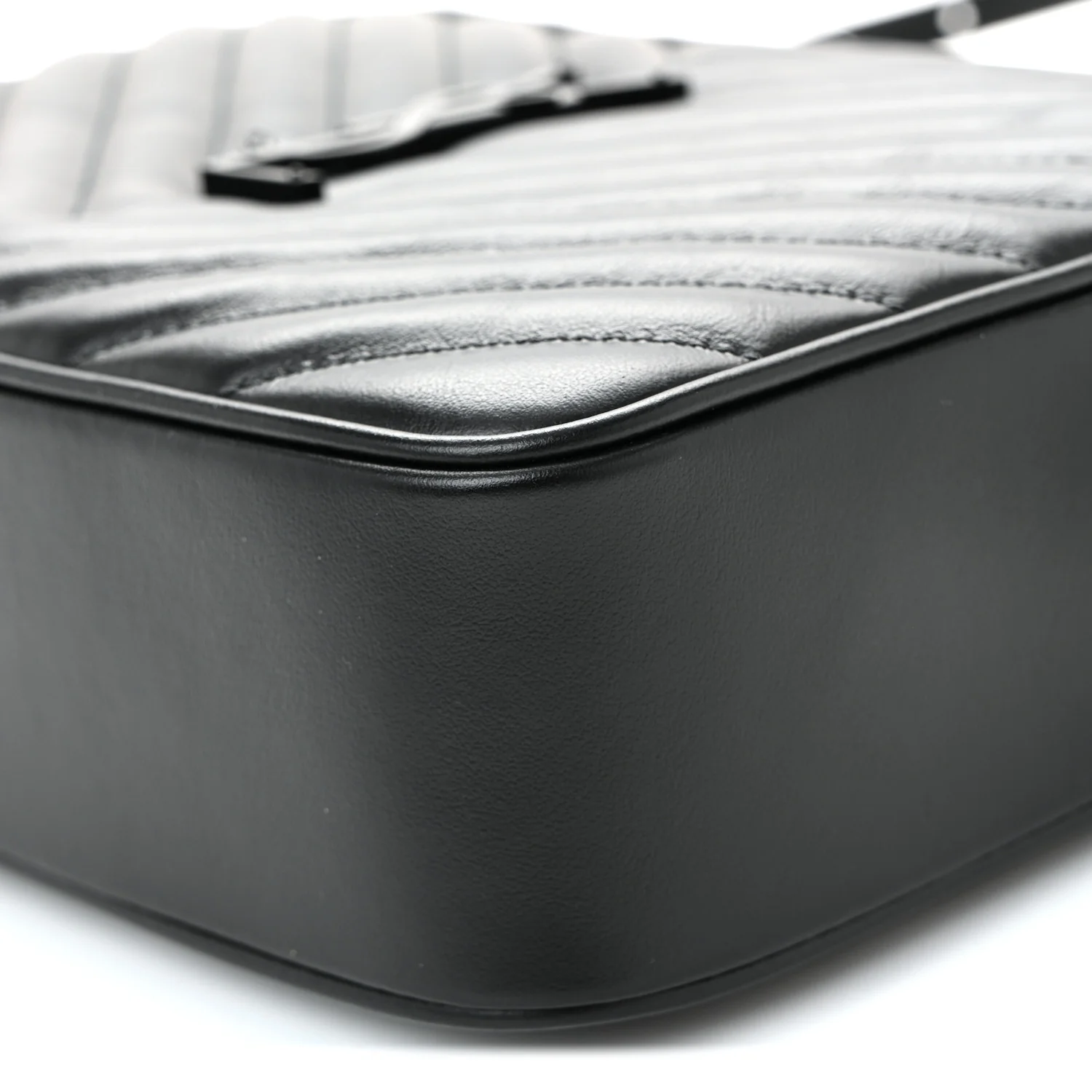 Calfskin Matelasse Monogram Monochrome Lou Camera Bag Black - Image 10