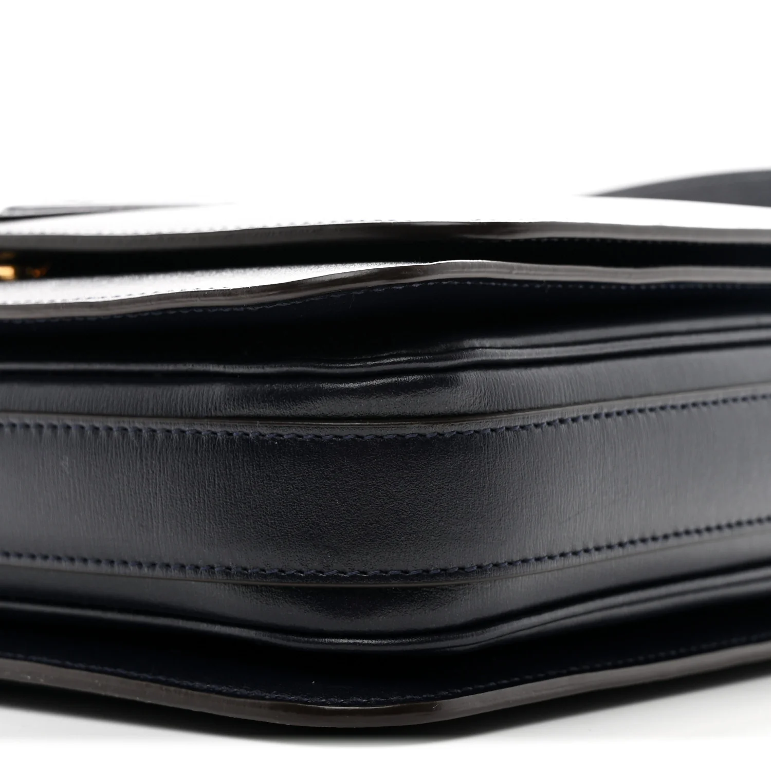 Calfskin Medium Le 61 Shoulder Bag Navy - Image 10