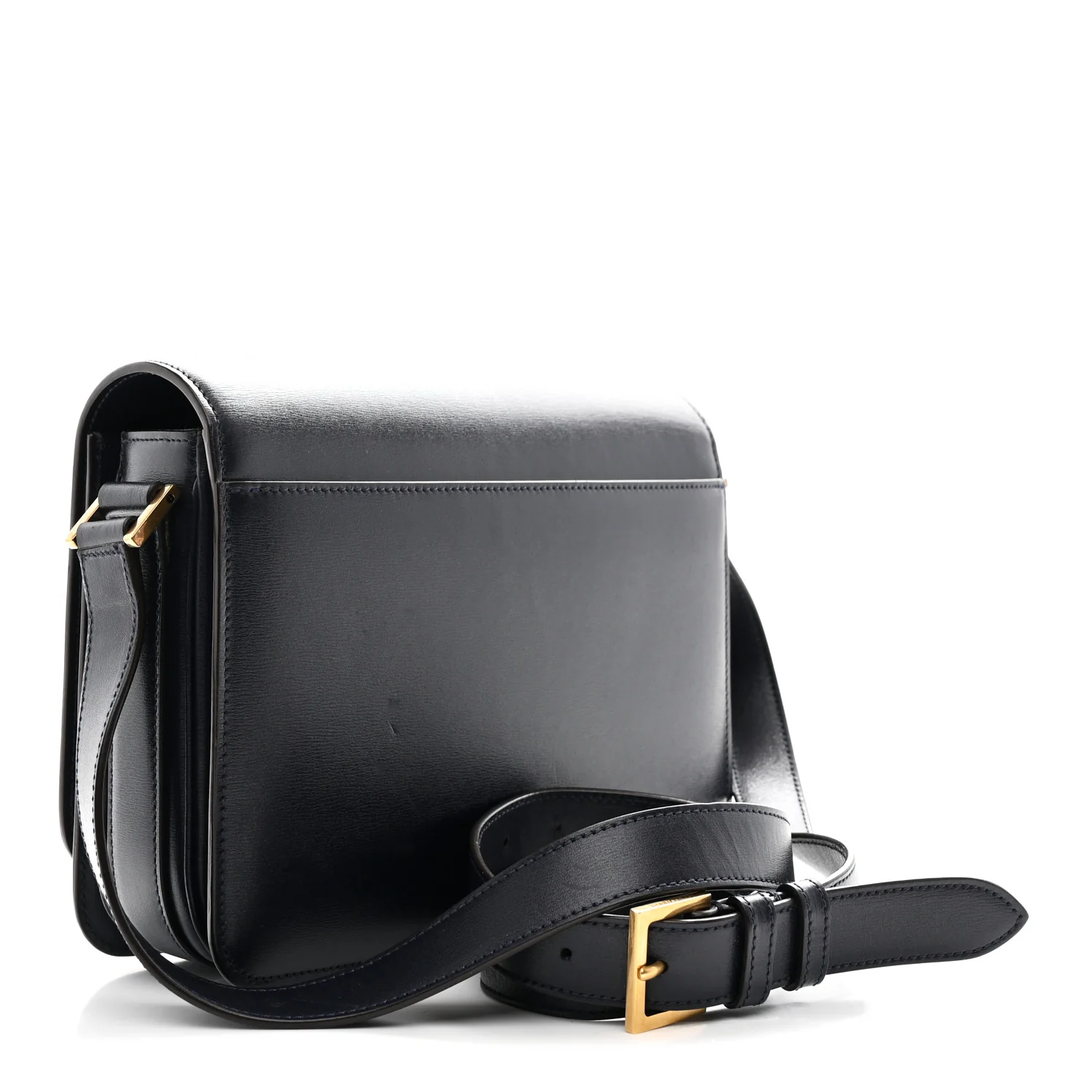 Calfskin Medium Le 61 Shoulder Bag Navy - Image 3