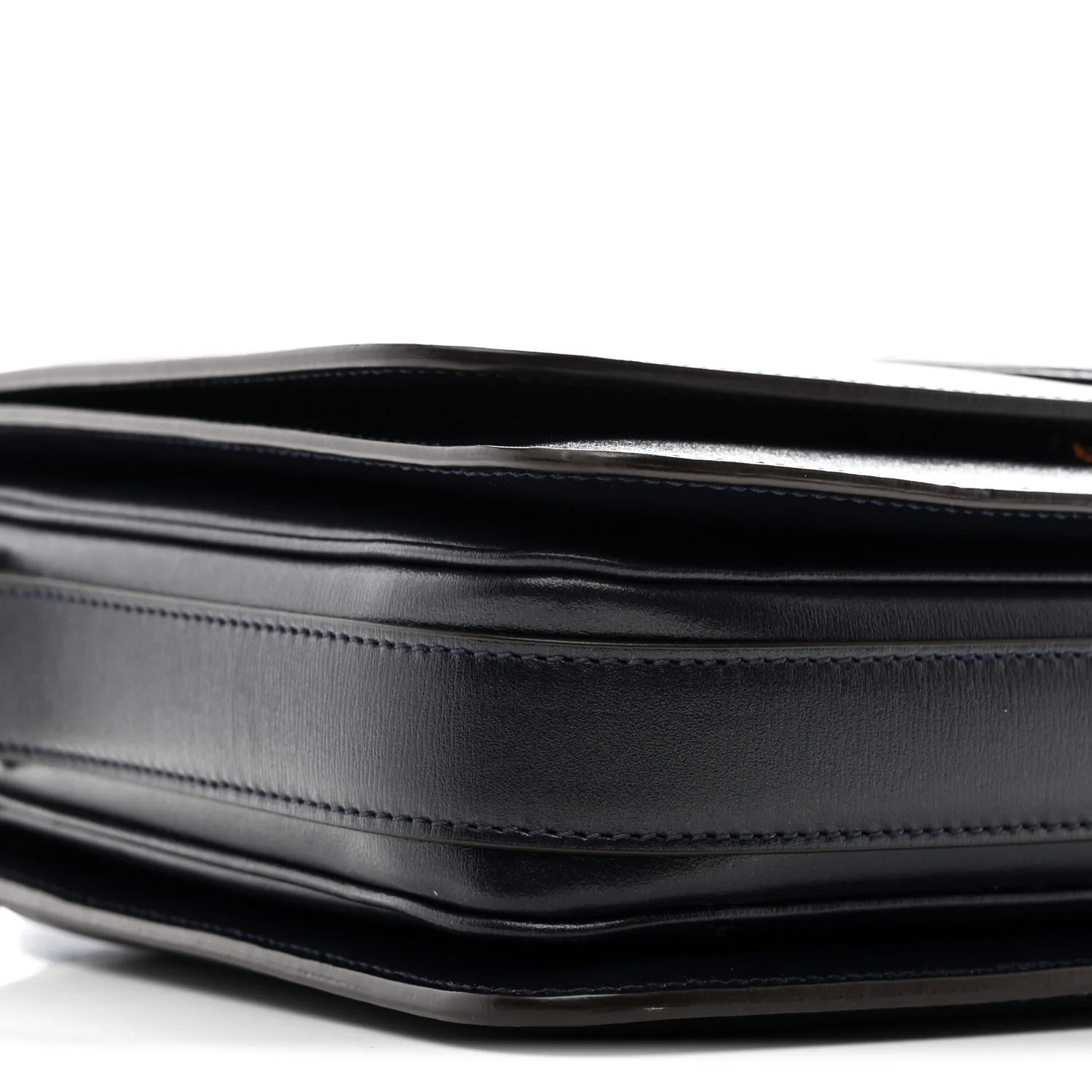 Calfskin Medium Le 61 Shoulder Bag Navy - Image 9