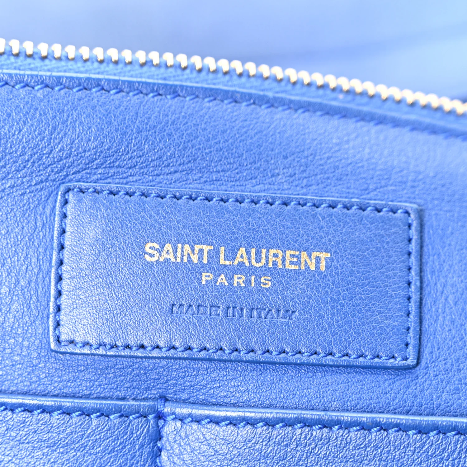 Calfskin Medium Monogram Cabas Blue Majorelle - Image 6
