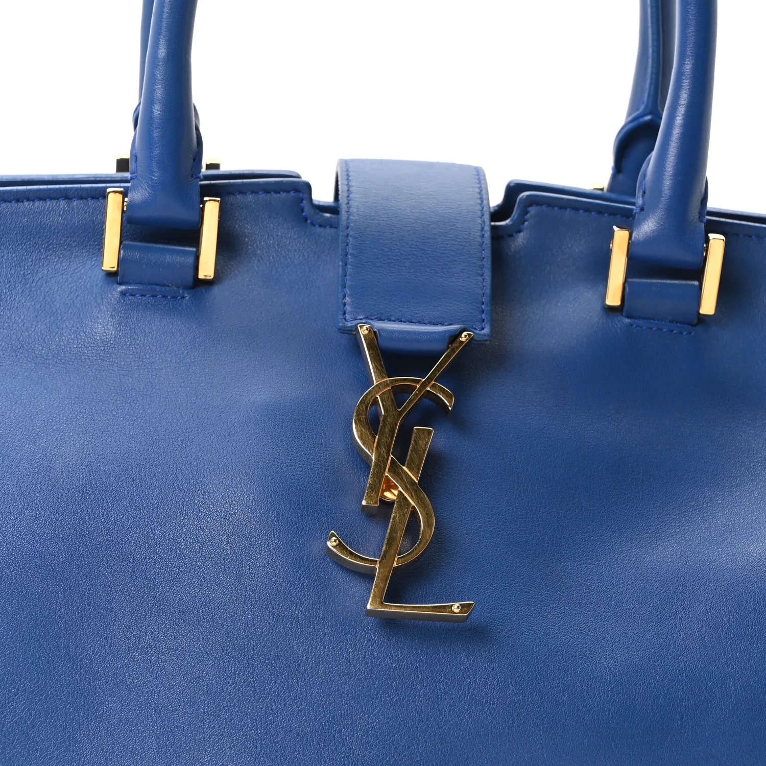 Calfskin Medium Monogram Cabas Blue Majorelle - Image 7
