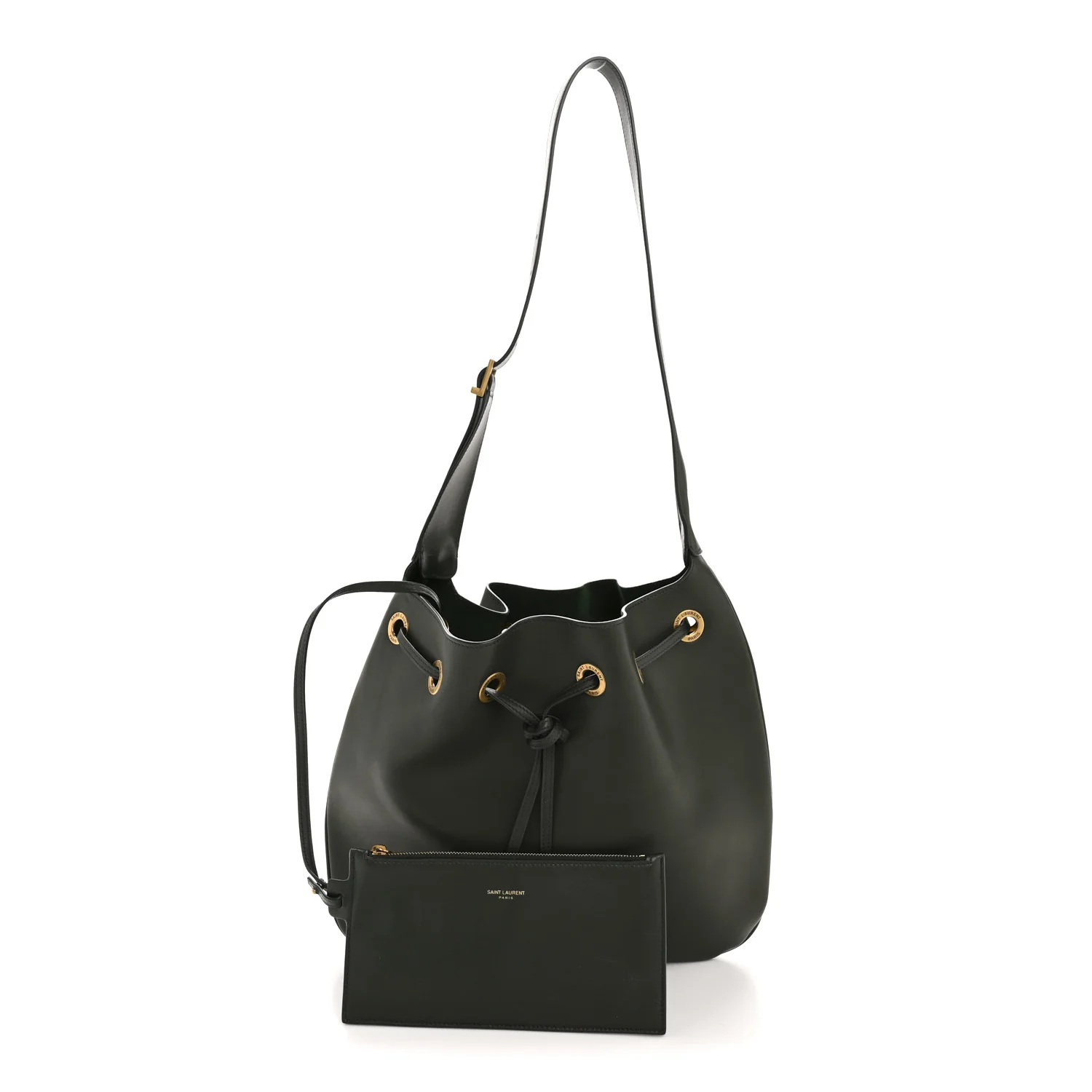 Calfskin Medium Paris VII Flat Hobo New Vert Fonce - Image 3