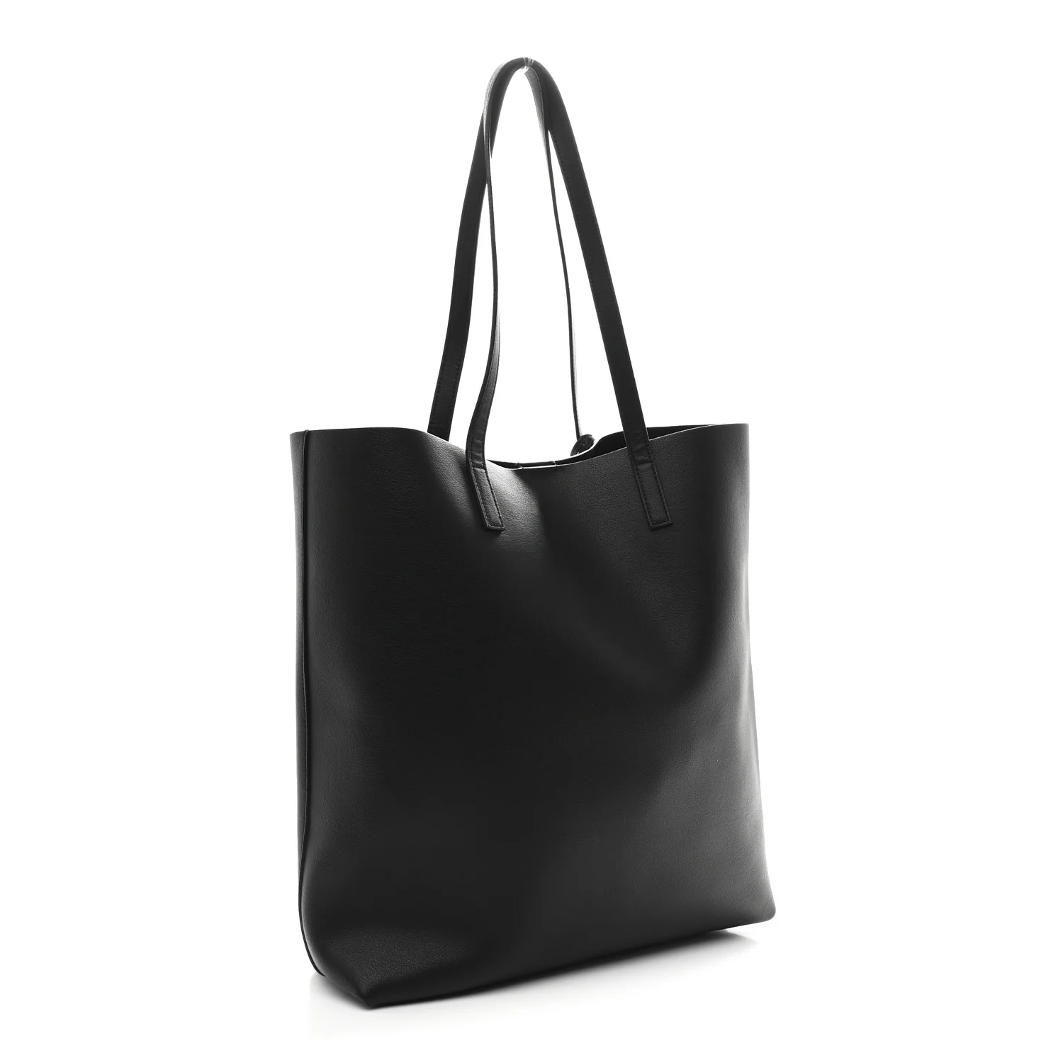 Calfskin Medium Shopping Tote Black - Image 3