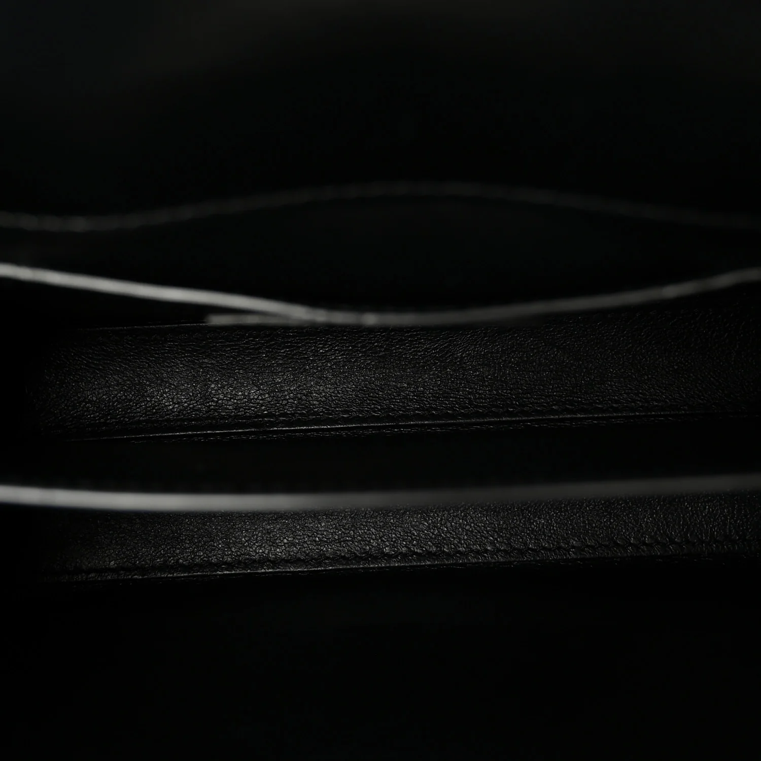 Calfskin Mini Classic Monogram Cassandra Top Handle Black Tan - Image 5