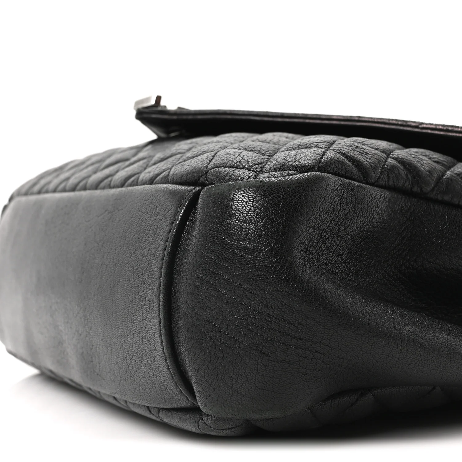 Calfskin Mixed Matelasse Triquilt Large Monogram Satchel Black - Image 10
