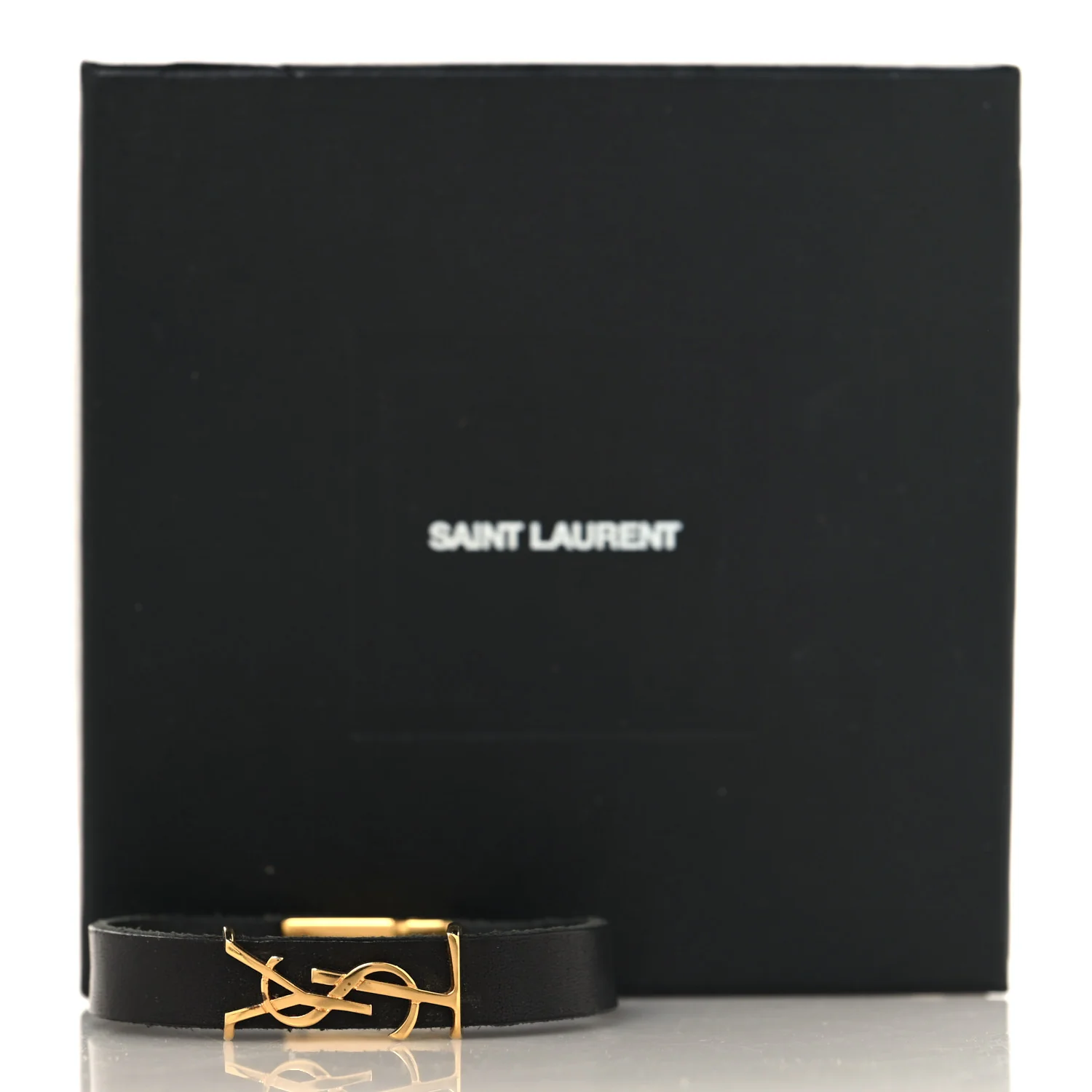 Calfskin Monogram Bracelet M Black - Image 10