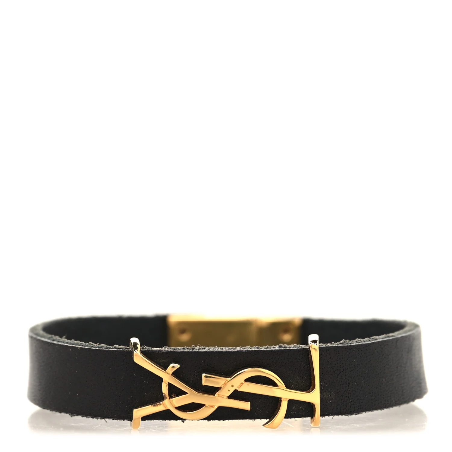 Calfskin Monogram Bracelet M Black - Image 2