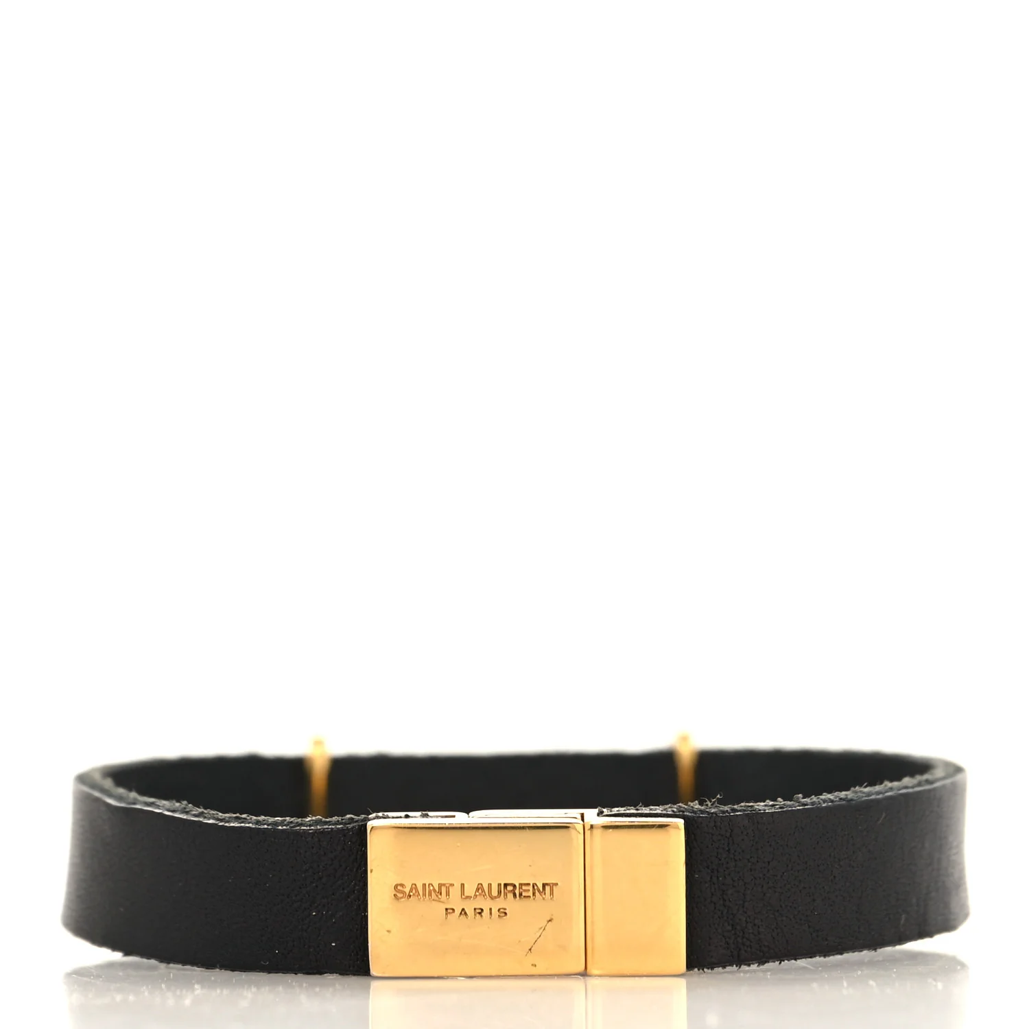 Calfskin Monogram Bracelet M Black - Image 4